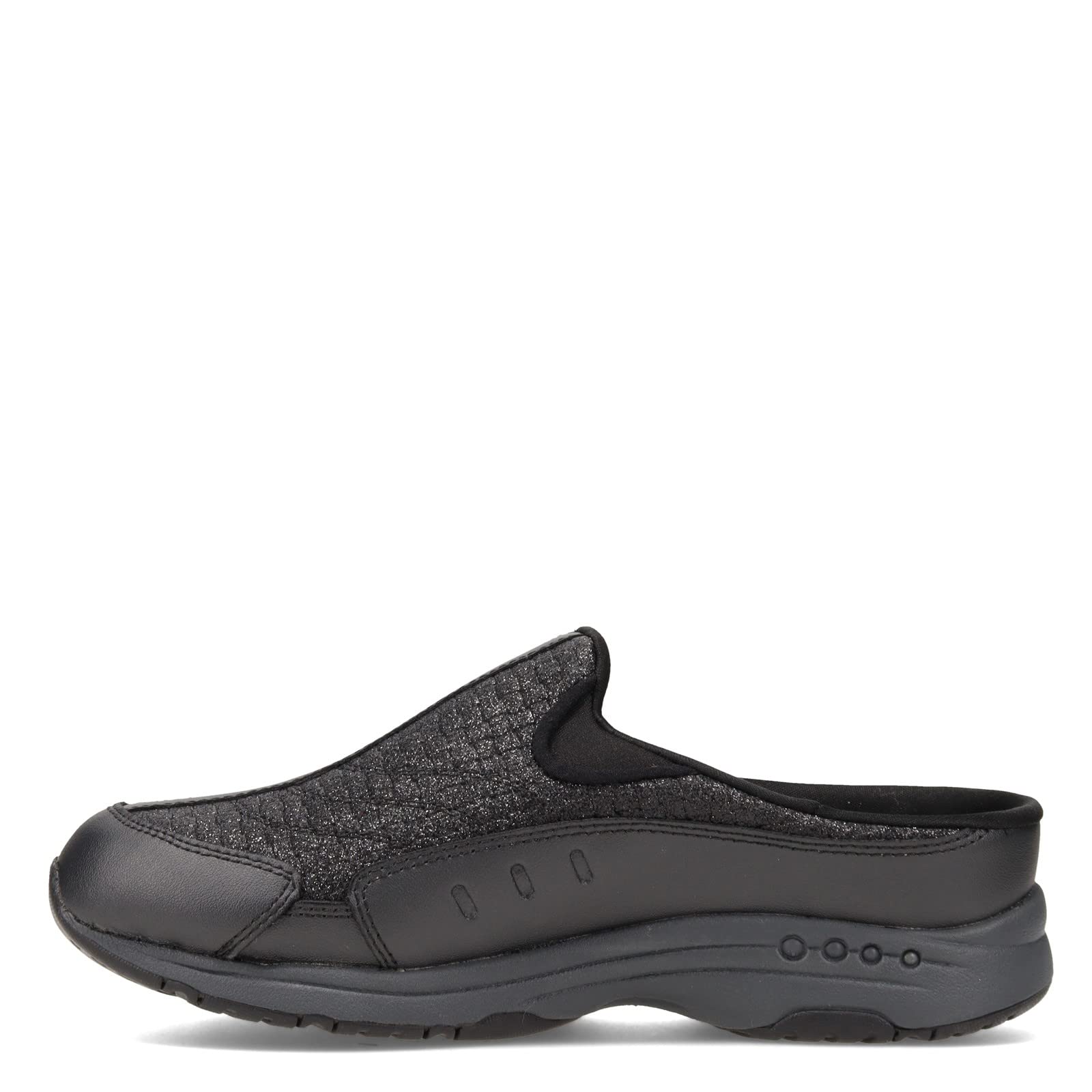 Easy Spirit Womens Traveltime481 Mule, Black-Glitter, 8 Wide