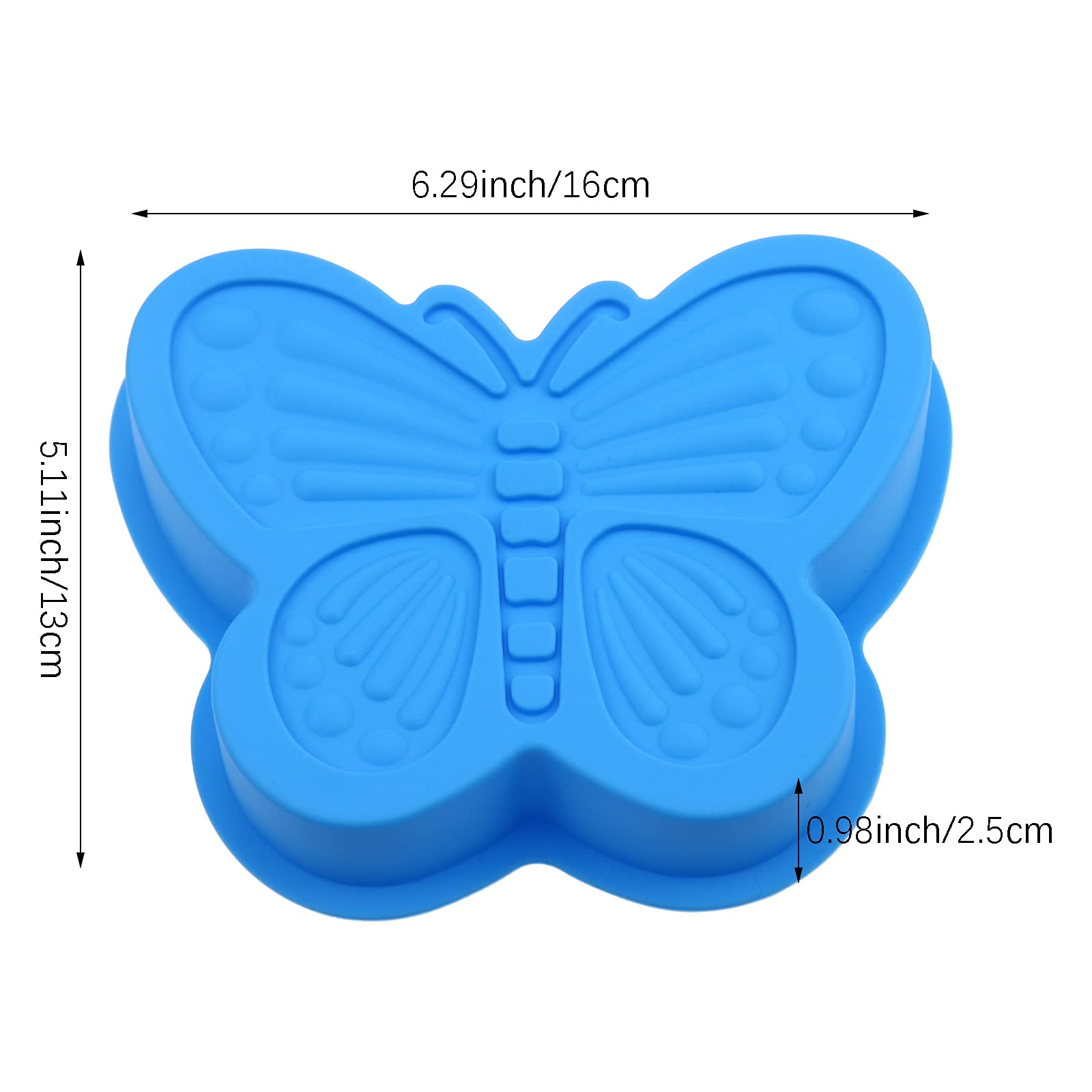 Diystore 2 Pack 3D Butterfly Cake Pan Silicone Mold, Butterfly Shape Cake Pie Baking Pan Molds For Wedding Christmas Birthday Ca