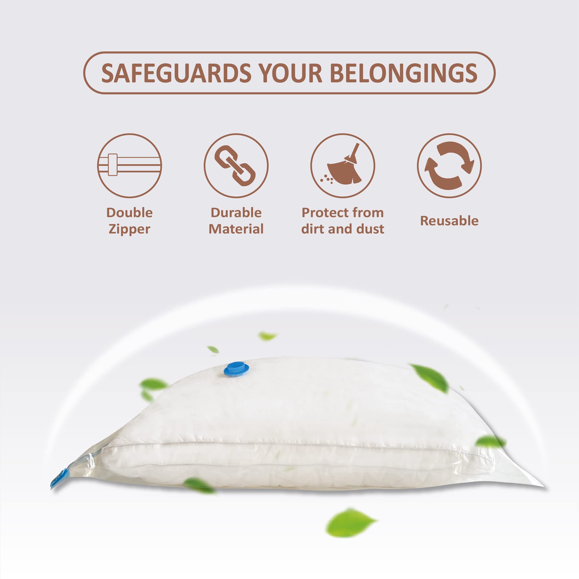 Vacuum Storage Bags  10 Small Space Saver Bags Vacuum Seal/Sealer Bags with Pump for Clothes  Comforters  Blankets  Bedding