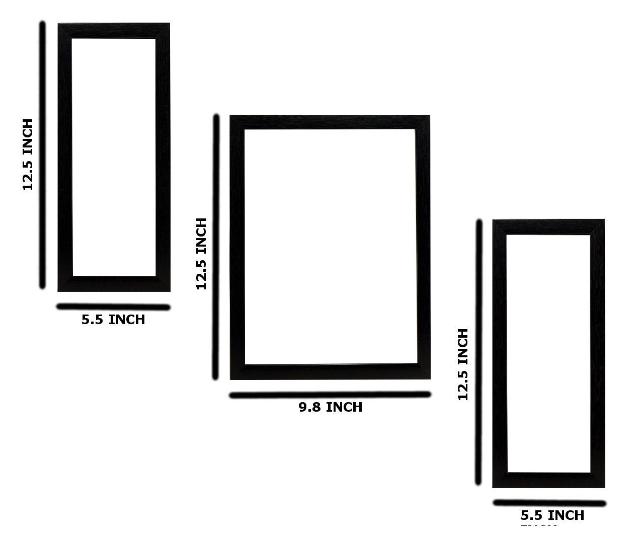 Indianara 3 Piece Set Of Framed Wall Hanging Art Prints Paintings