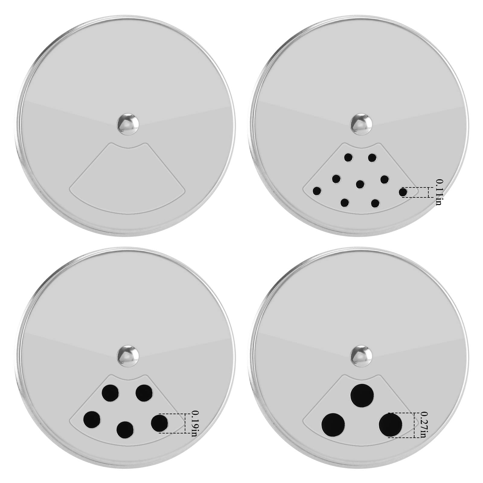 Accmor 13Oz Salt And Pepper Shakers With Adjustable Pour Holes, Stainless Steel Dredge Shaker, Seasoning Spice Shakers For Salt