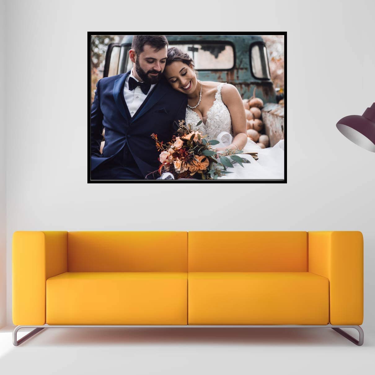 Canvas Floating Frame  Picture Wall Art Painting Frame Decor for 16x20 Inch Finished Canvas Painting 1-1/4 Depth  Picture Art Wall D?cor  Dark Brown
