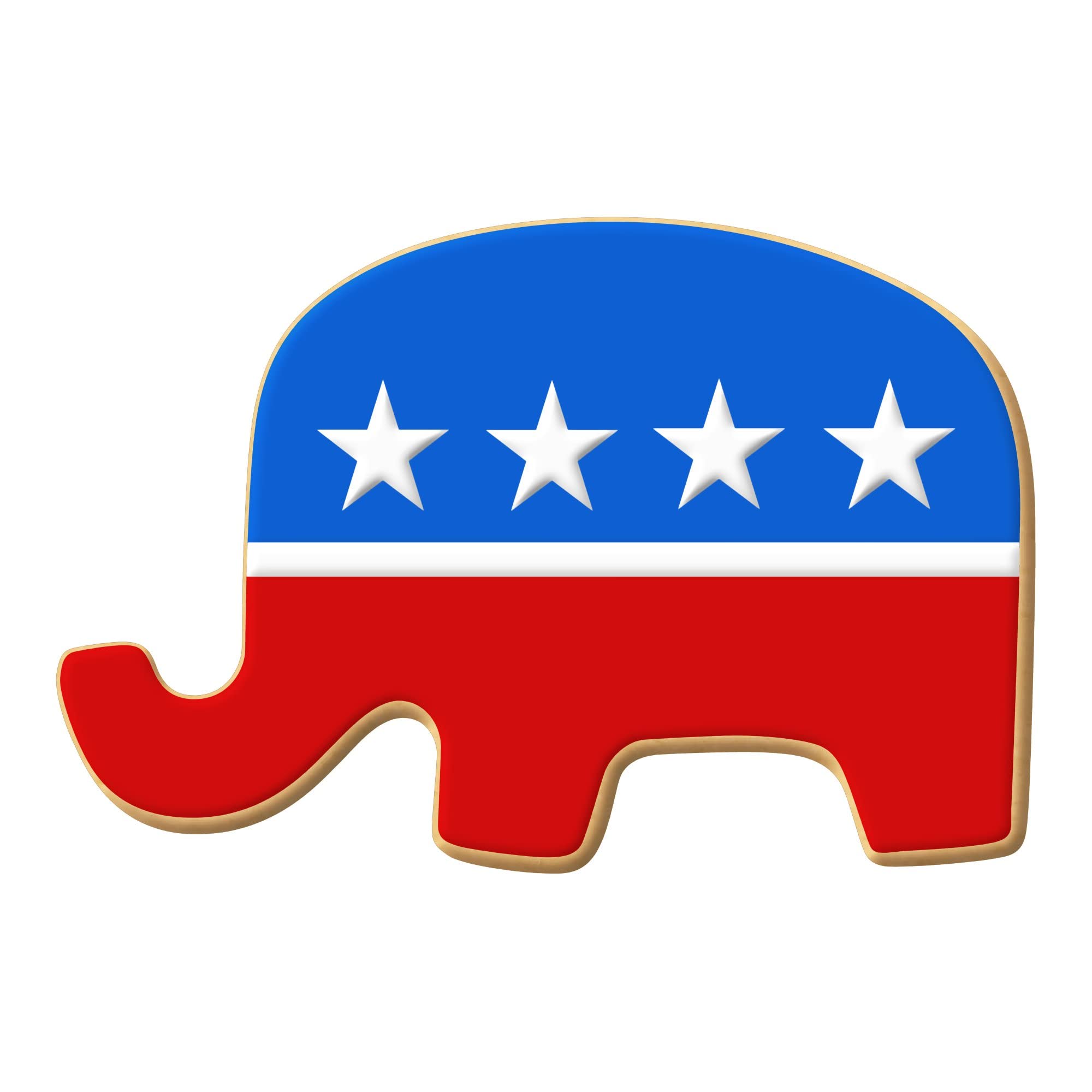 Republican Elephant Cookie Cutter 2.75 Inch - Made In The Usa - Foose Cookie Cutters Tin Plated Steel Republican Elephant Cookie