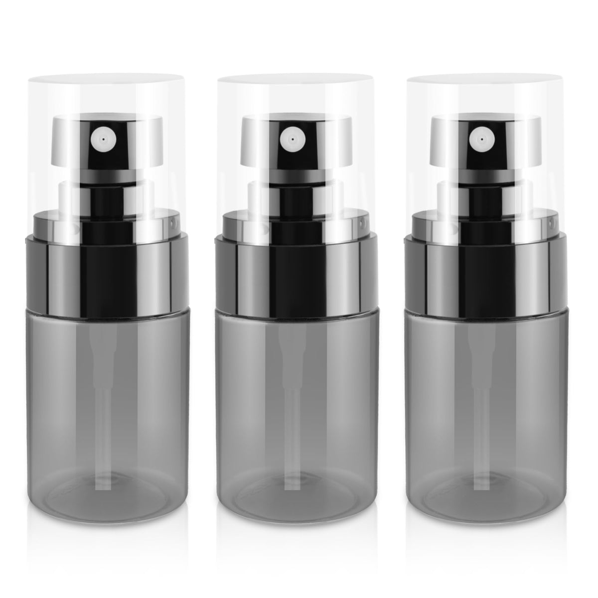Givitasot 3Pack Small Spray Bottle, 1Oz Black Plastic Fine Mist Mini Spray Bottles, Empty Refillable Travel Spray Bottle, Mister