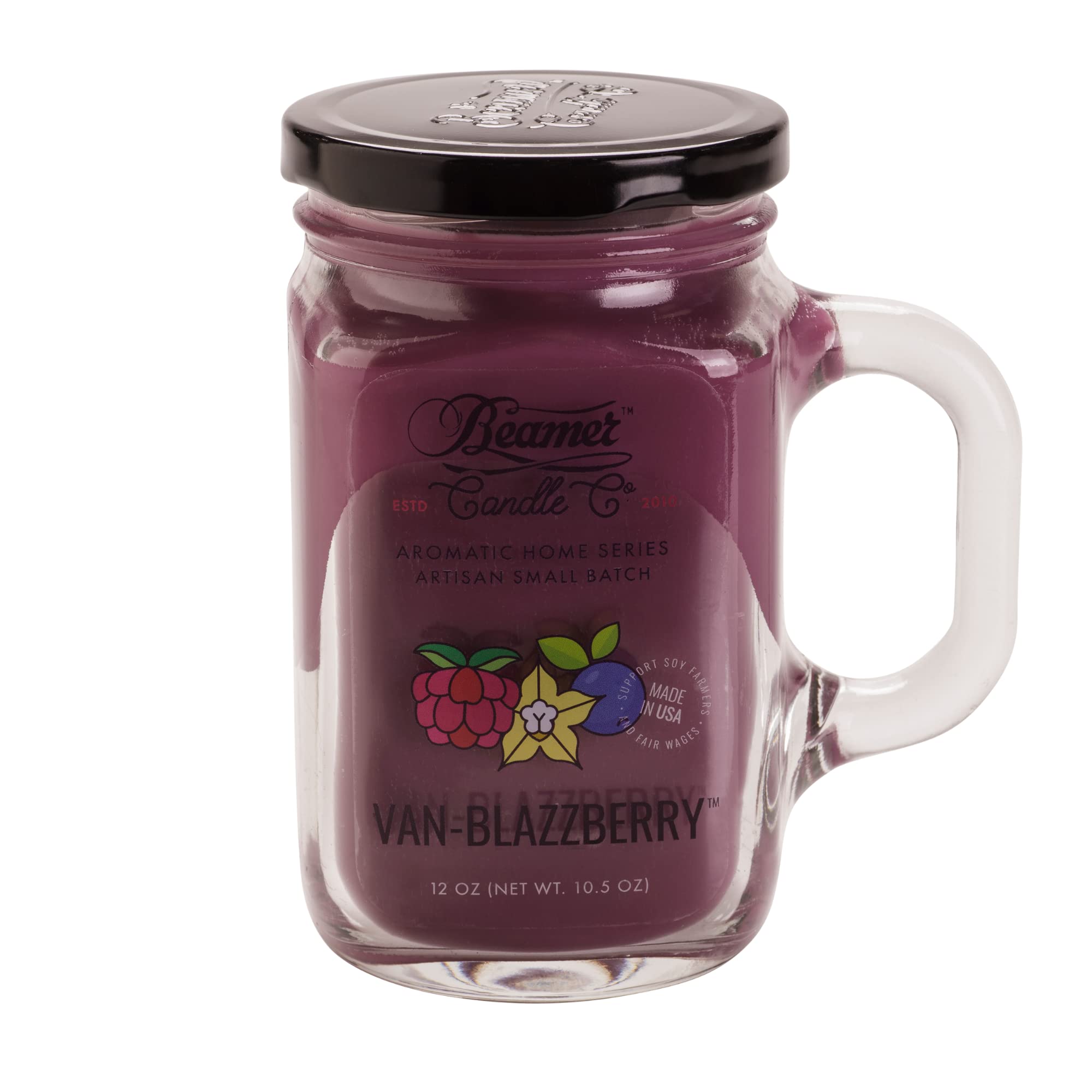 Beamer Candle Co. Aromatic Collection - Van-Blazzberry 12oz Candle