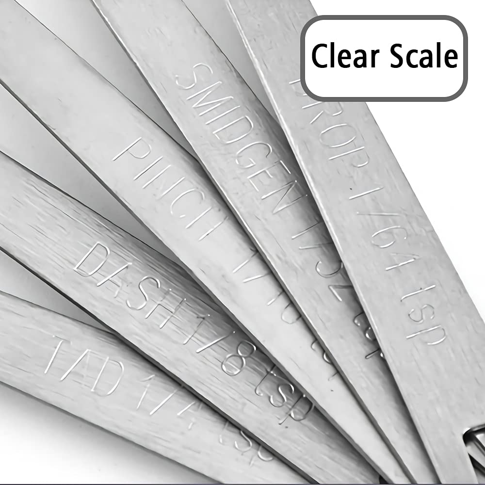 Beryler 1Pcs 1/32 Teaspoon(1/32Tsp, 0.165Ml, Smidgen) Single Tiny Measuring Spoon, Small Individual Stainless Steel Measure Spoo