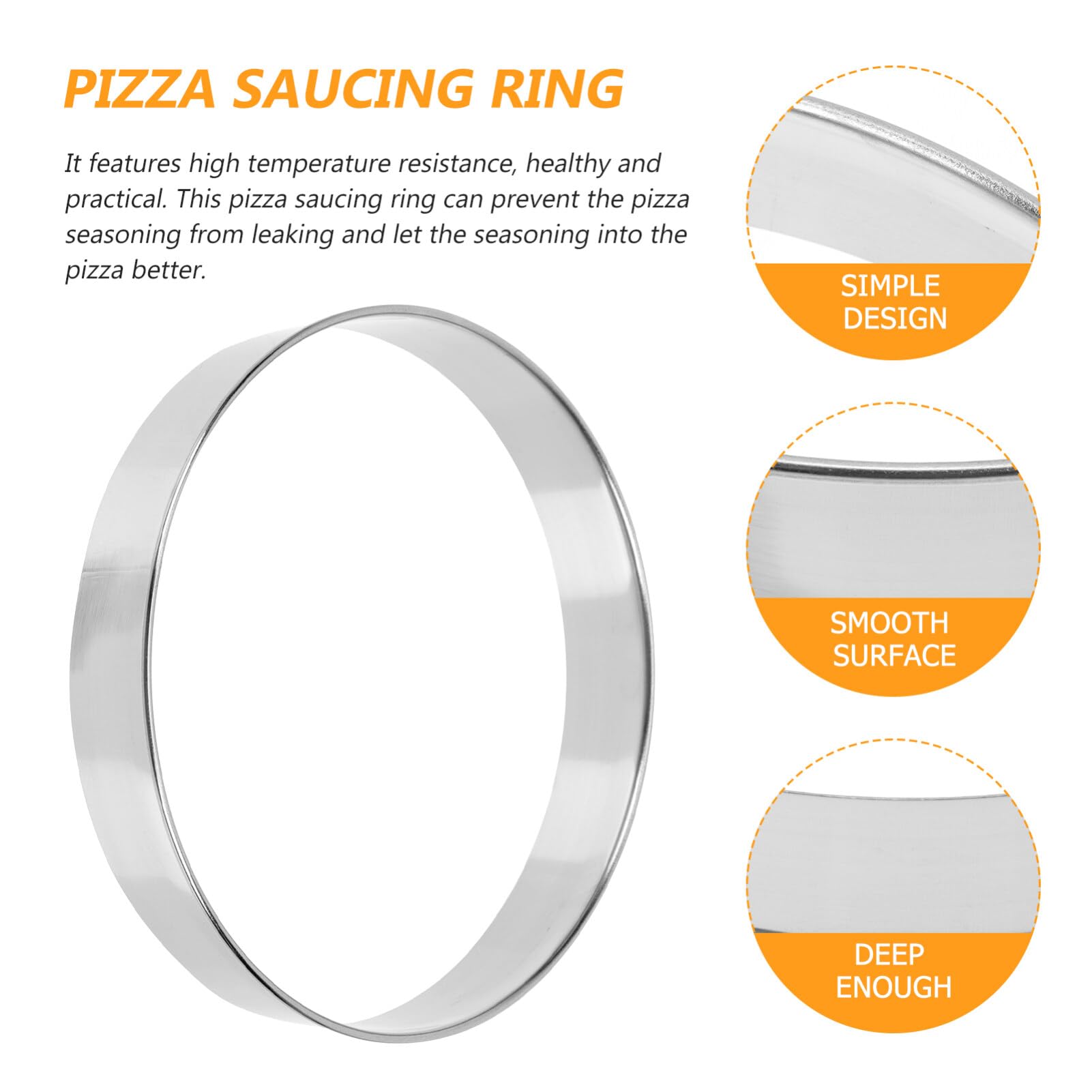 Hemoton Round Ring Circle Cookie Cutter, Donuts Cutters, Circle Molds For Biscuit Fondant, Muffins, Pancake- 6.9Inch/17.5Cm