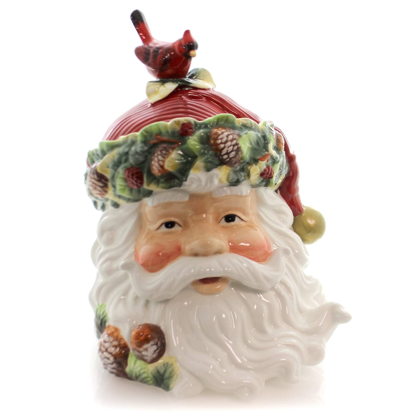 Cosmos Evergreen Holiday Santa Cookie Jar