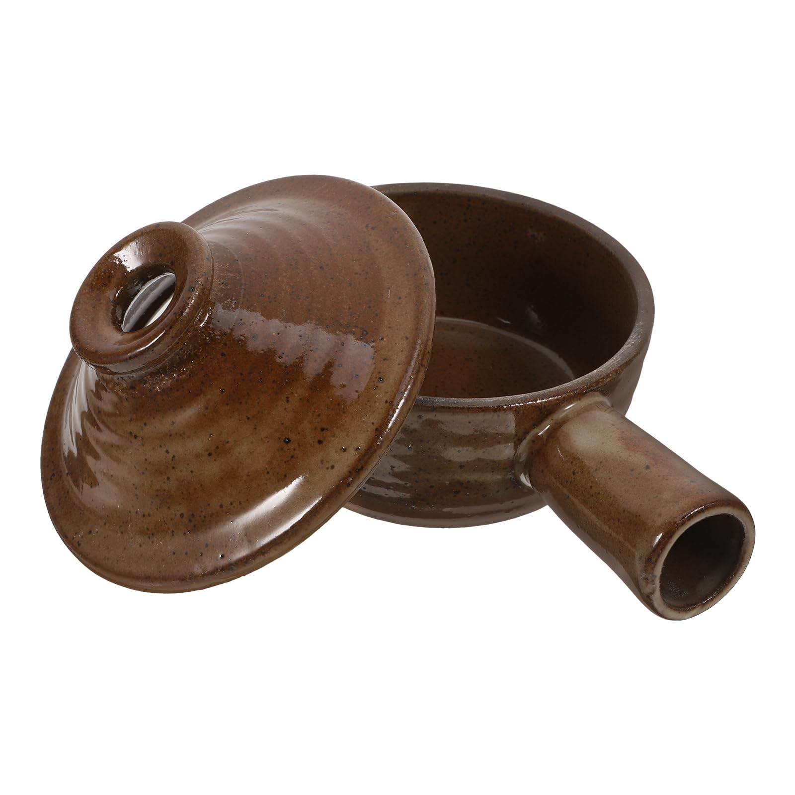 1pc Casserole Saucepan Stew Cooker Baking Dish Small Ceramic Bowl Mini Tart Pans for Baking Clay Tools Microwave Soup Bowl with 