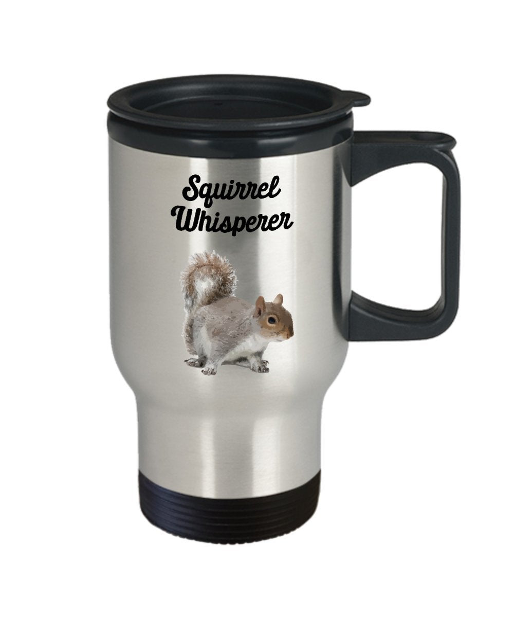 Spreadpassion Squirrel Whisper Travel Mug - Squirrel Whisperer Mug - Squirrel Whisperer Travel Mug - Funny Tea Hot Cocoa Coffee