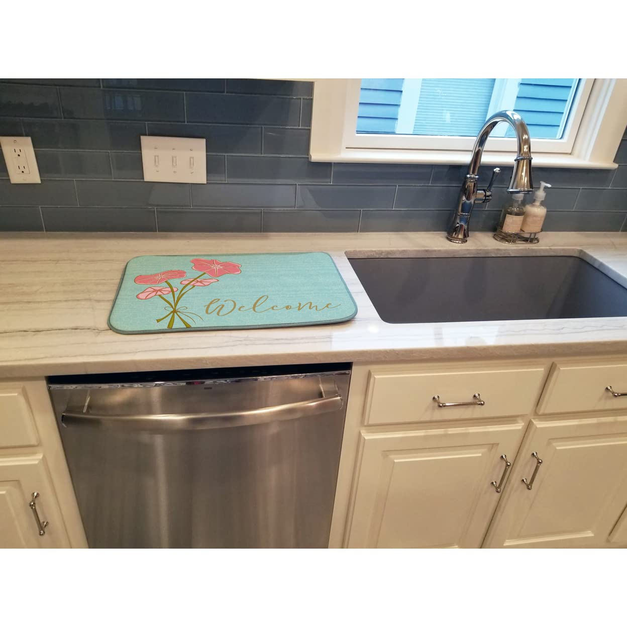 Bunch of Flowers Welcome Dish Drying Mat BB8554DDM