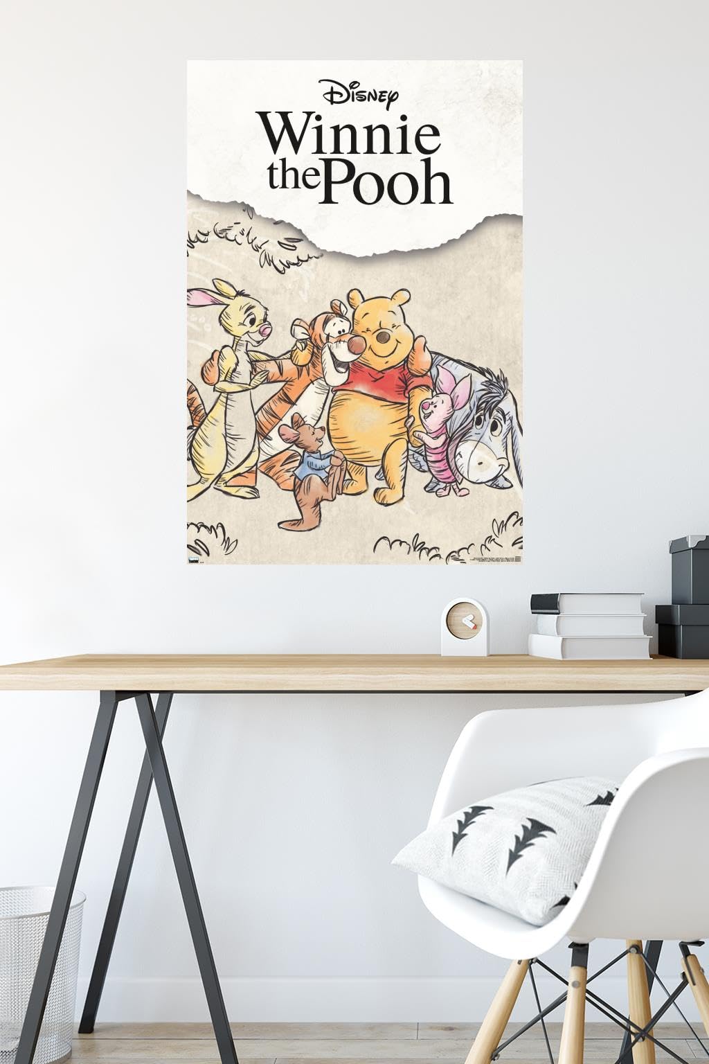 Trends International Disney Winnie The Pooh - Group Sketch Wall Poster, 22.37'' X 34.00'', Unframed Version