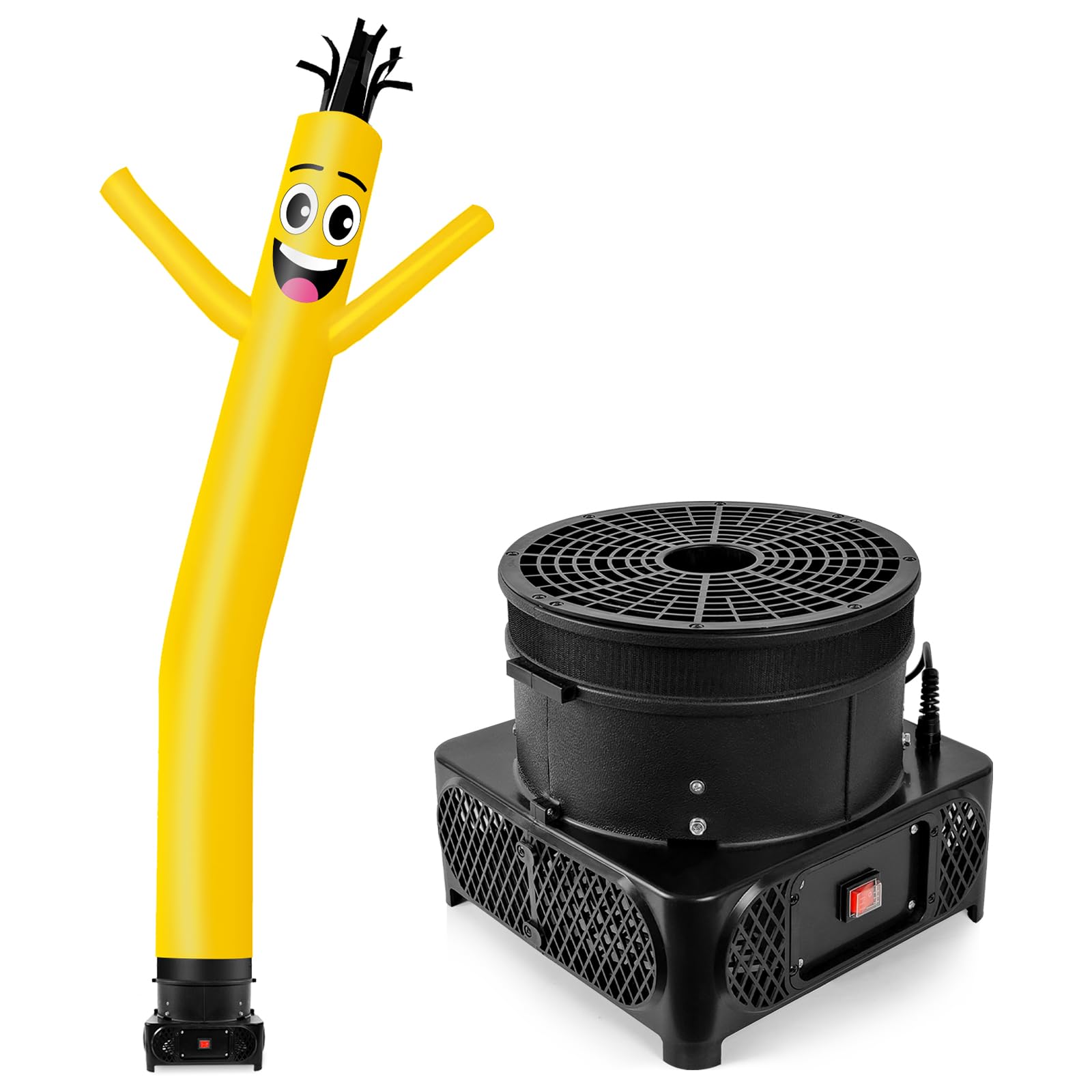 GOODENY 10FT Tall Inflatable Tube Man Wacky Wavy Dancing Guy with 3/4 HP Weather-Resistant Blower (12  Diameter) for Outdoor Dec