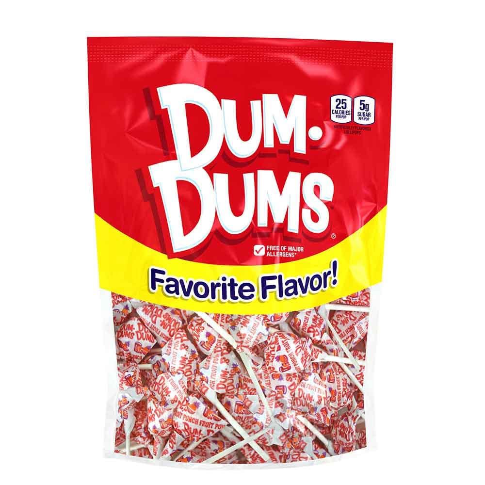 Dum Dums Lollipops Fruit Punch Flavors 1-50 Ct Bag