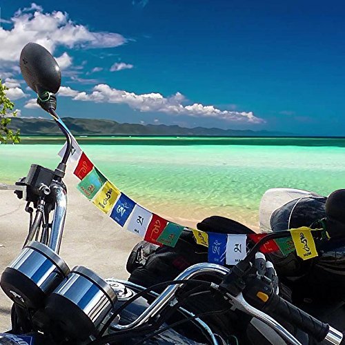 Divya Mantra Combo Of Saraswati Car Decoration Rear View Mirror Hanging Accessories And Prayer Flag For Car