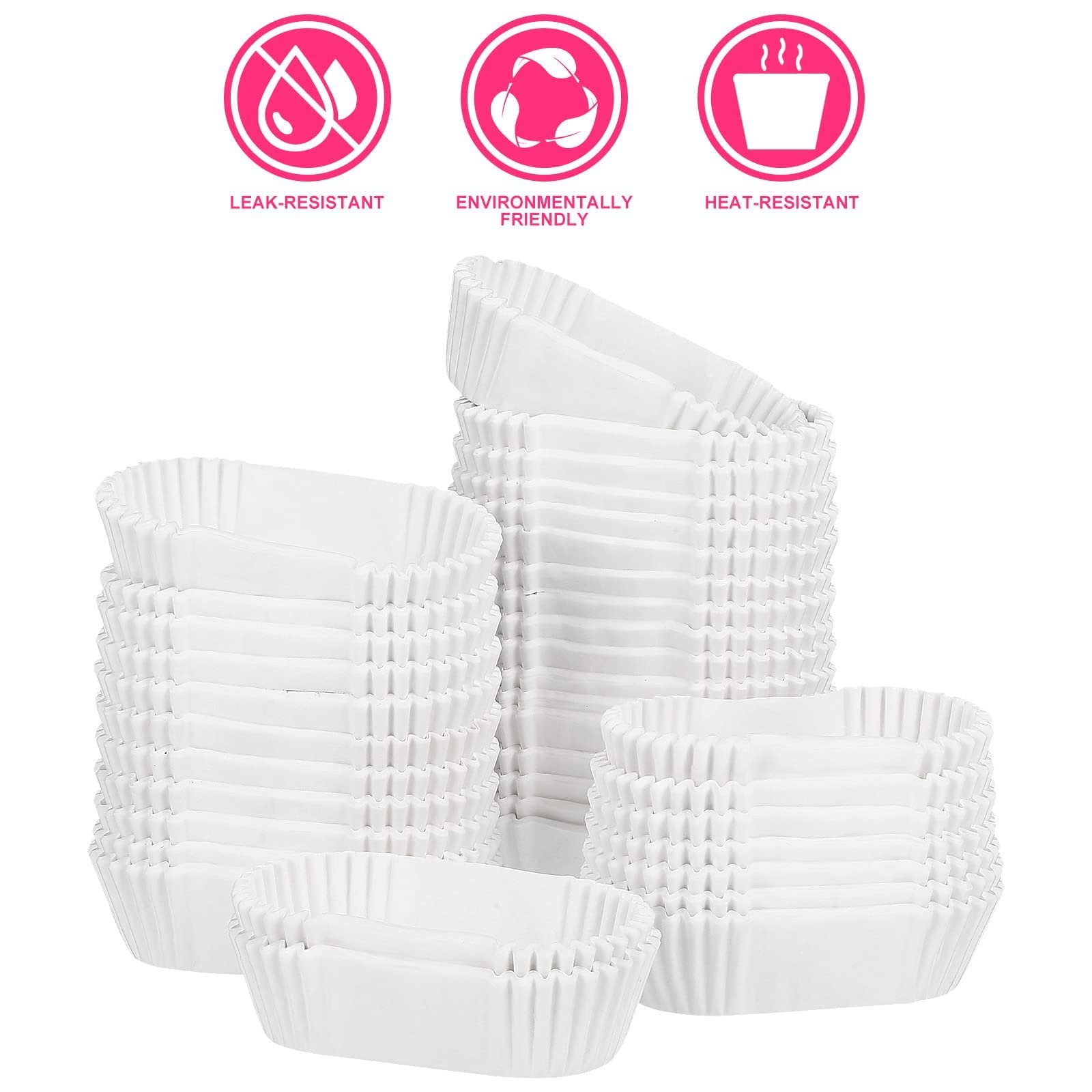 Cabilock 1000 Pcs Baking Cup Oval Cake Paper Tray Boat Shape Paper Cups High Temperature Cake Cup Bread Baking Cups Safe Grease