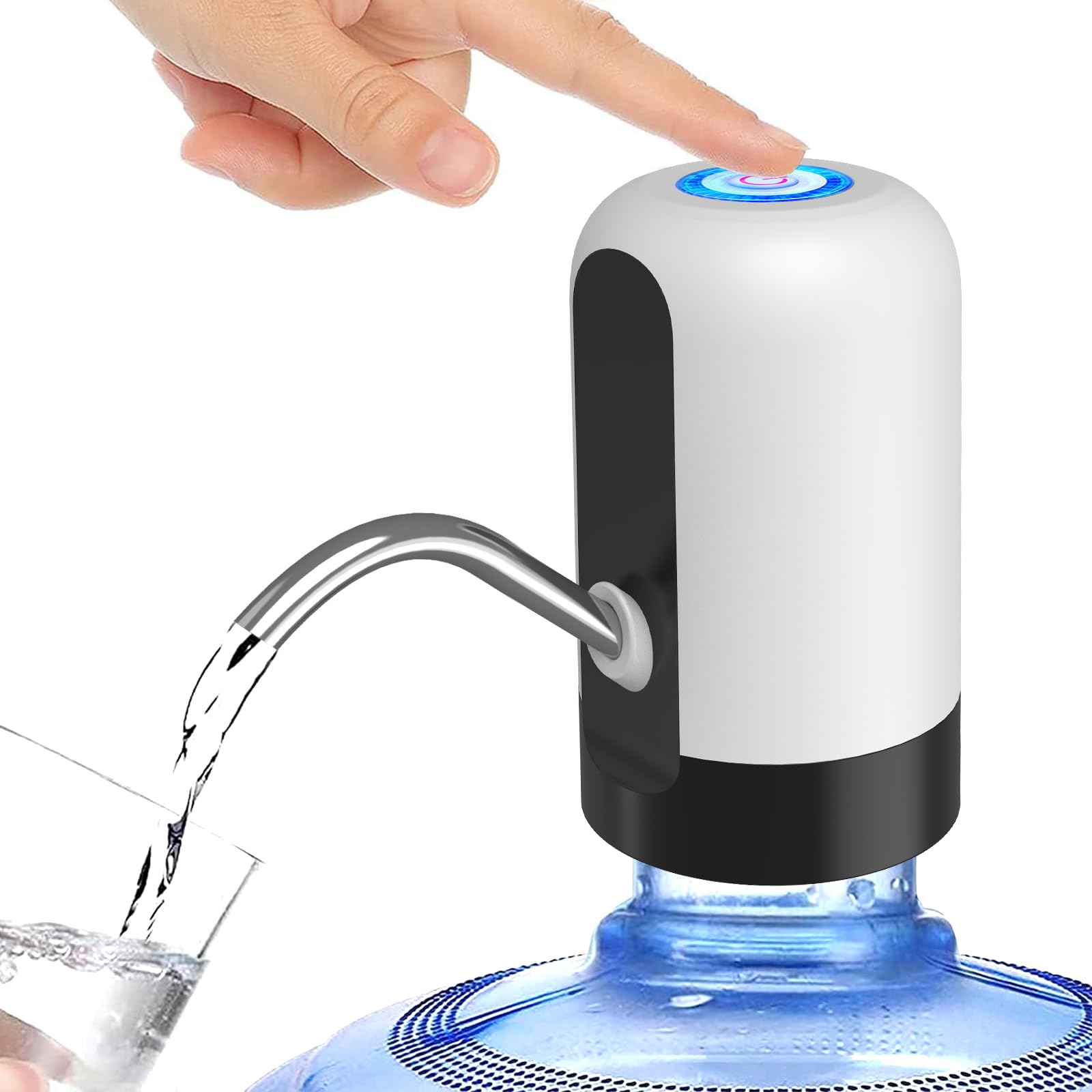 GetKen 5 Gallon Water Dispenser Pump Rechargeable  Water Dispenser for 5 Gallon Bottle Bottom Loading  Portable USB Charging Automatic Drinking Mini Water Jug Dispenser