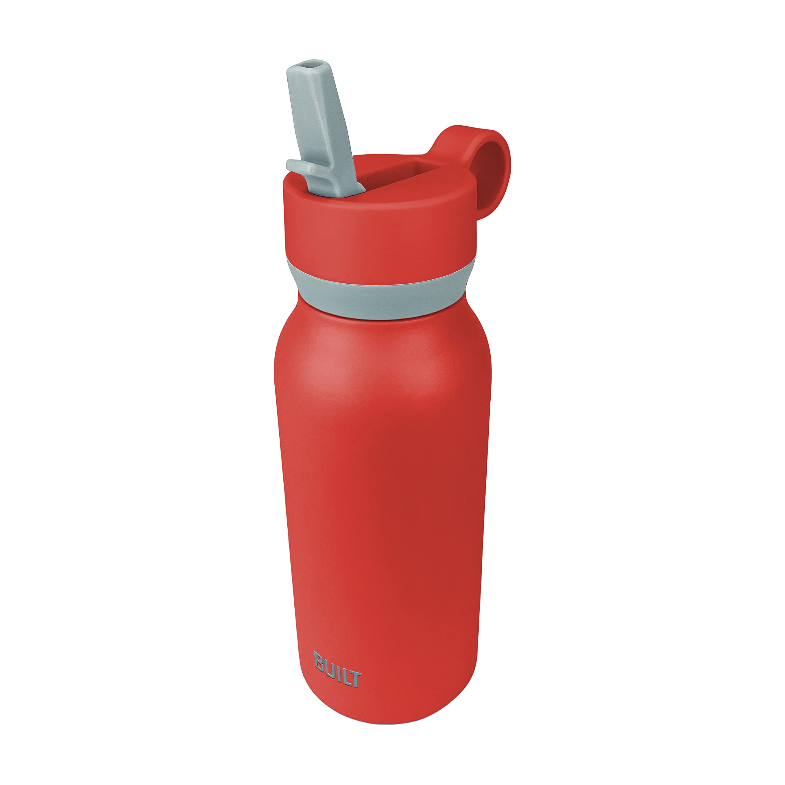 Built 32Oz Cascade Bottle With Wide Mouth Straw Lid And Filter Red