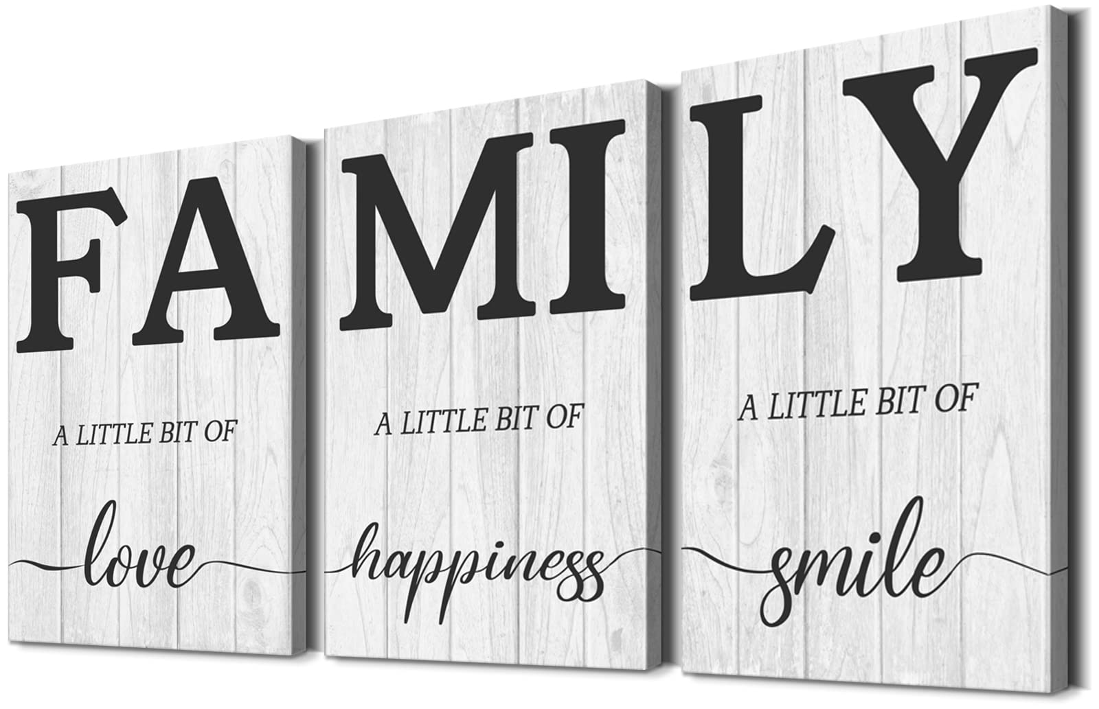 3 Piece Family Wall Decor Family Decor Family Wall Art Family Room Decor Family Quotes Wall Decor Family Canvas Wall Art Quotes