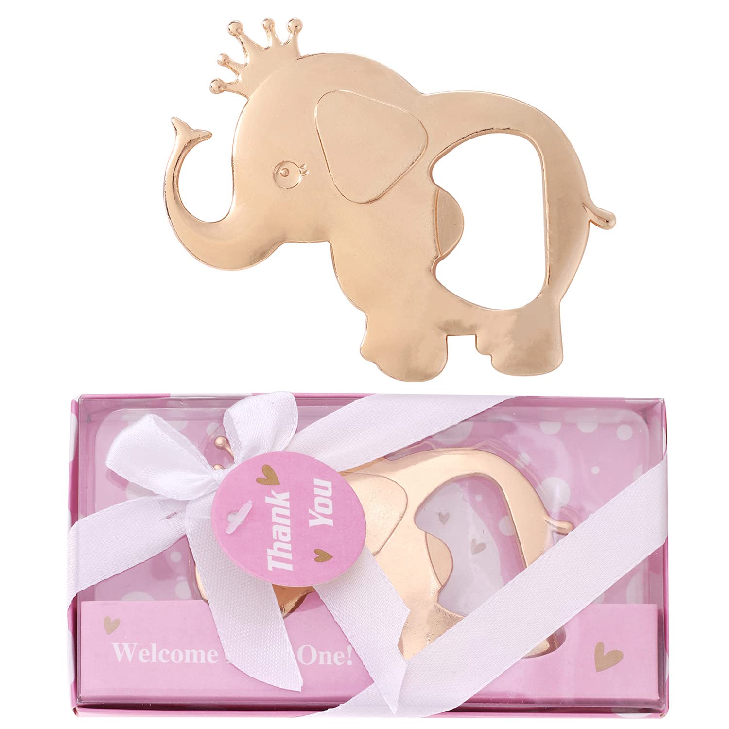 16Pcs Baby Shower Party Favor For Guests Crown Elephant Bottle Opener Baby Shower Return Gifts Baby Baptism Birthday Party Decor