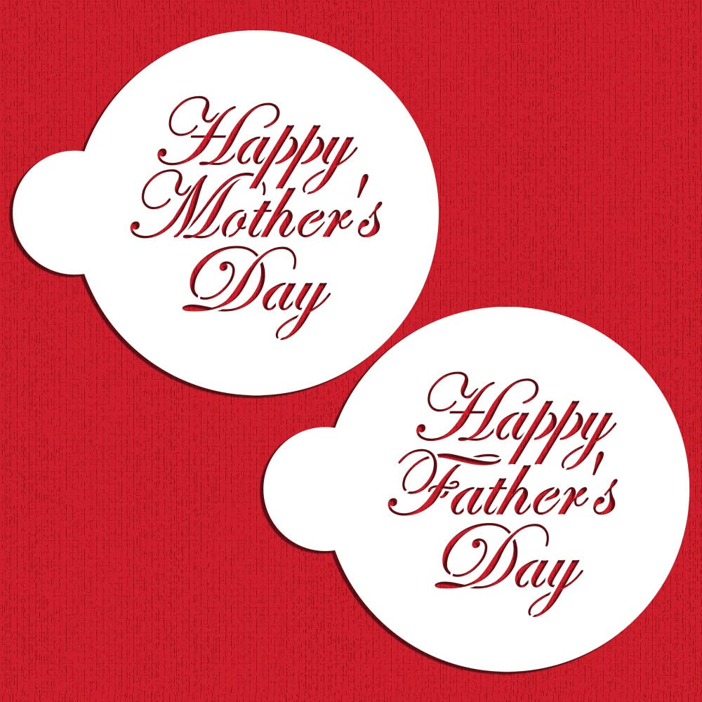 Script Happy Mother/Father'S Day Cake Stencil Set Sku# C1062 By Designer Stencils