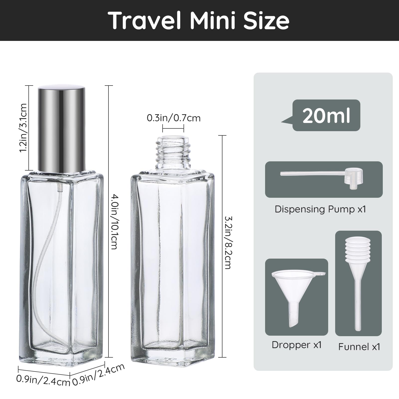 Segbeauty Perfume Travel Refillable, 5 Pack Of 20Ml Atomizer Sprayer For Perfume, Portable Travel Size Perfume Bottles Cologne S