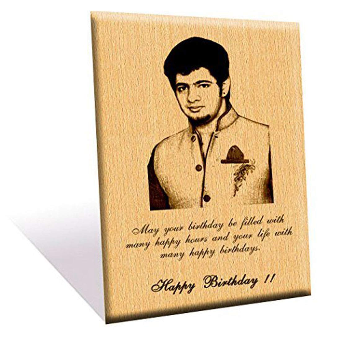 Incredible Gifts India Unique Personalized Engraved Plaque Birthday Gift For Husband Special (9X7 Inches, Wood, Brown), Tabletop