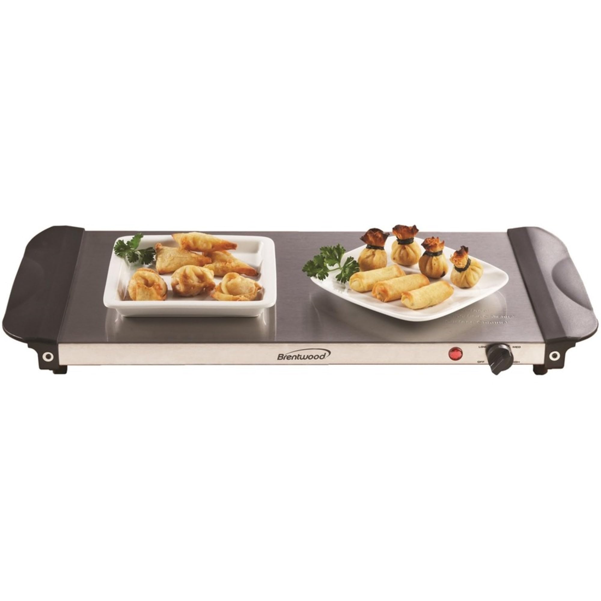 Brentwood Bf-315 Buffet Server And Warming Tray 3 Pan, 4.5-Quart, Stainless Steel