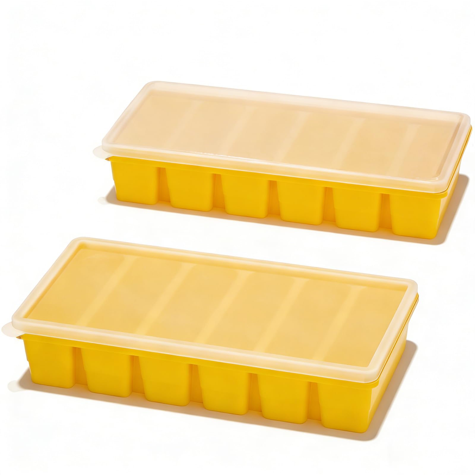 Covered Silicone Freezer Tray, 2Piece Set Of Silicone Freezer Molds, Used For Preparing And Freezing Various Sauces And Other D