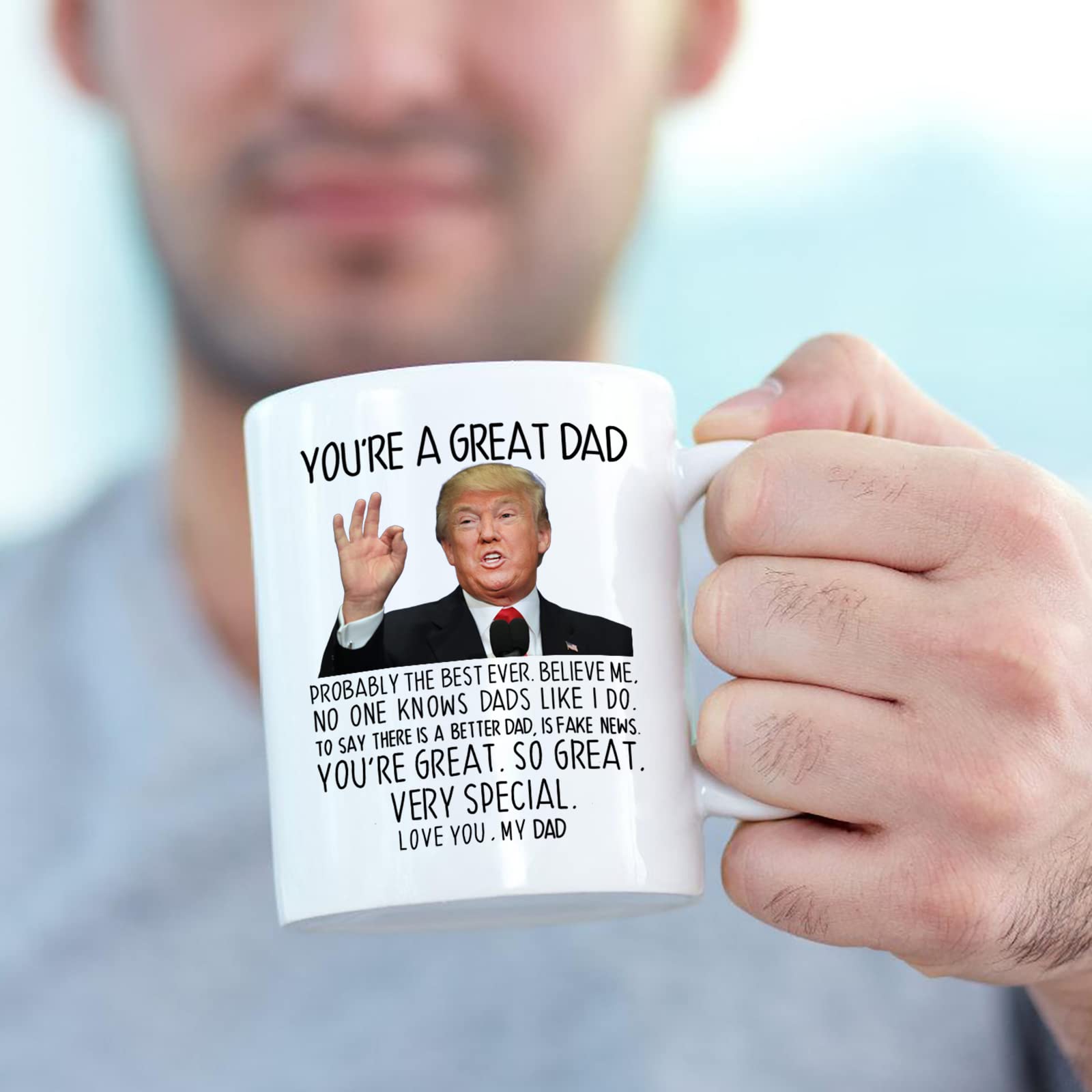 Aurahouse Funny Dad Gifts From Daughter Son, You'Re A Great Dad Coffee Mug, Dad Birthday Gifts, Gag Gifts For Dad, Father'S Day