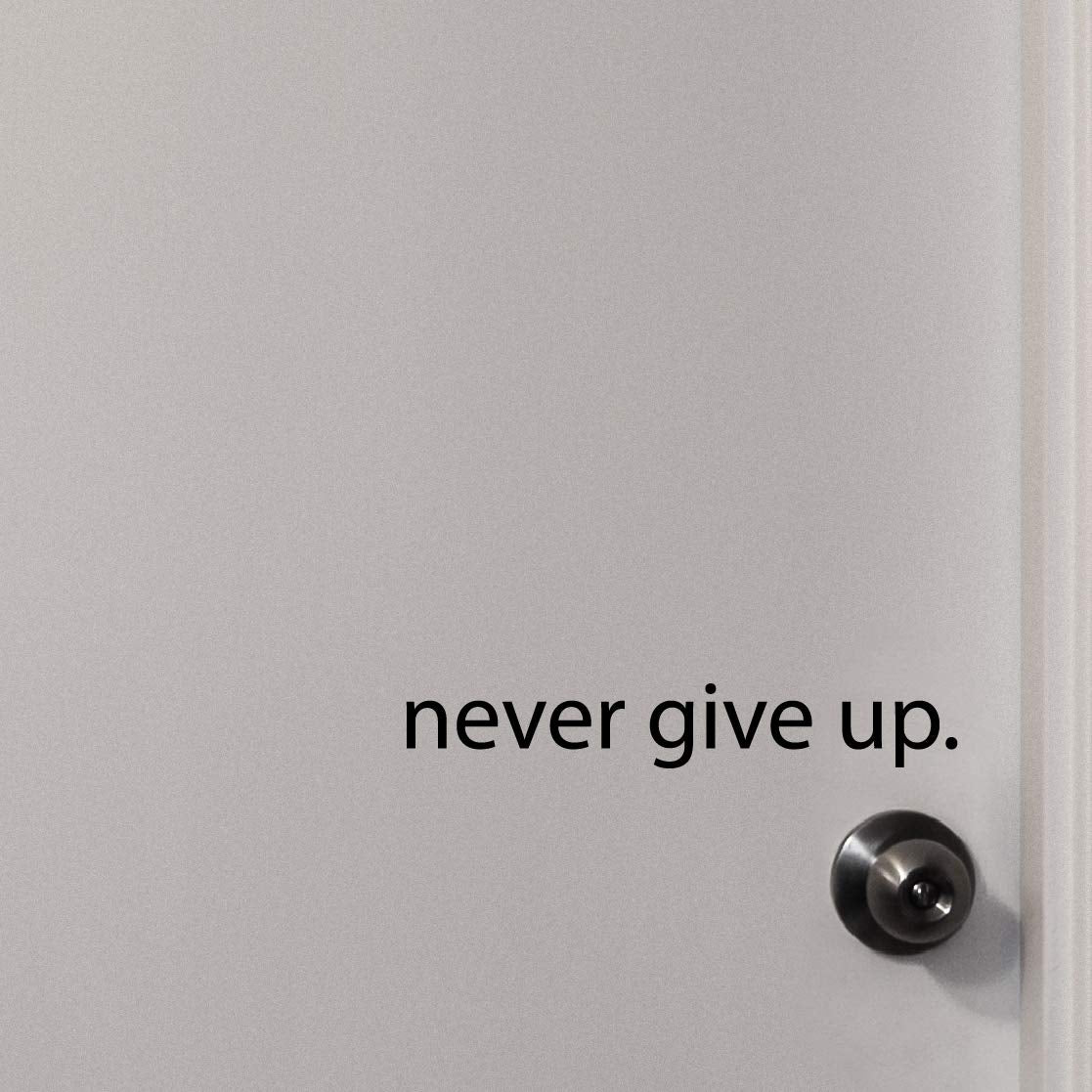 Motivational Quote Decal Sticker Set, Works On Walls, Cars And Glass, 10 Phrases Included, 12'' Wide Each #1469 (Matte Black)