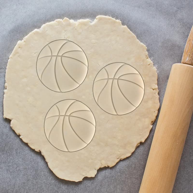 Moose Goods Basketball Cookie Cutter Set Of 5 - Sports Cookie Cutters Shapes & Stamp, Basketball Jersey Cookie Cutter For Diy Ba