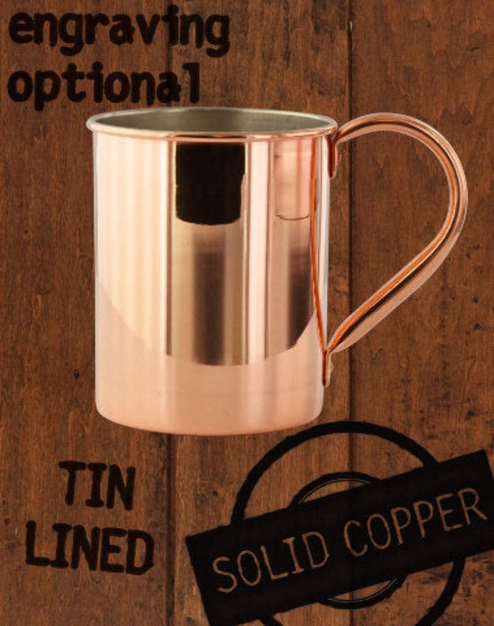 18Oz Tin-Lined Solid Copper Moscow Mule Mug By Paykoc Mm12081/Tin