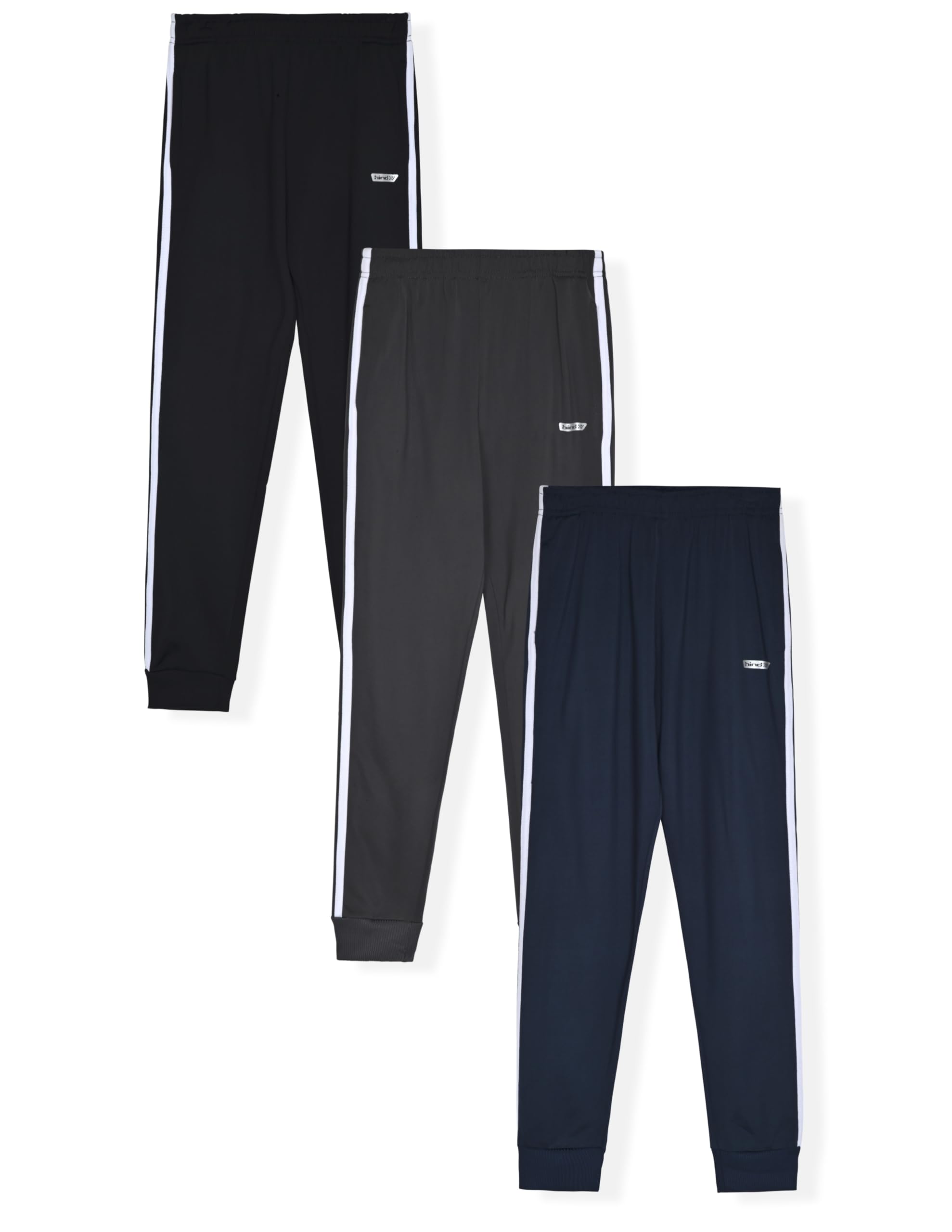 Hind Boys 3-Pack Fleece Jogger Sweatpants For Athletic  Casual Wear (Black-Asphalt-Eclipse, 10-12)