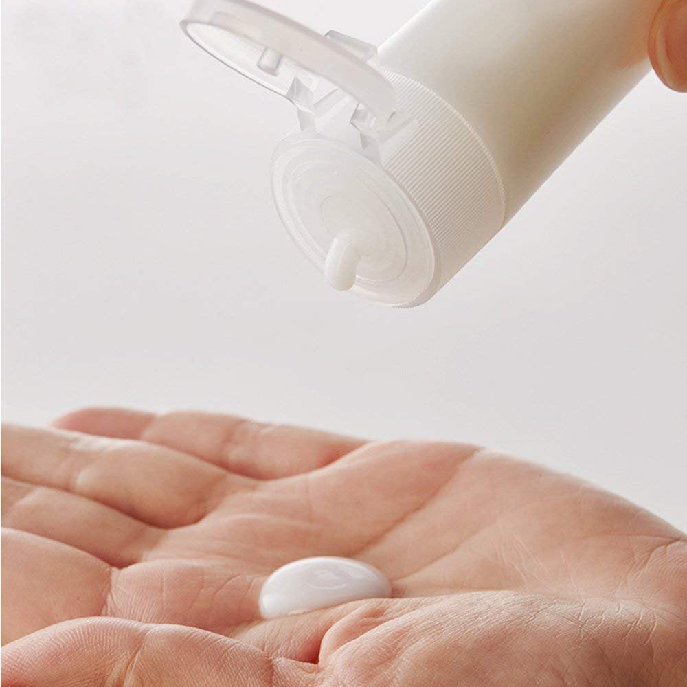 Onwon 10 Pcs 30 Ml/1 Oz Empty Plastic Sample Travel Size Plastic Empty Squeeze Bottle Container Jar Pot Vial With Flip Lid Perfe