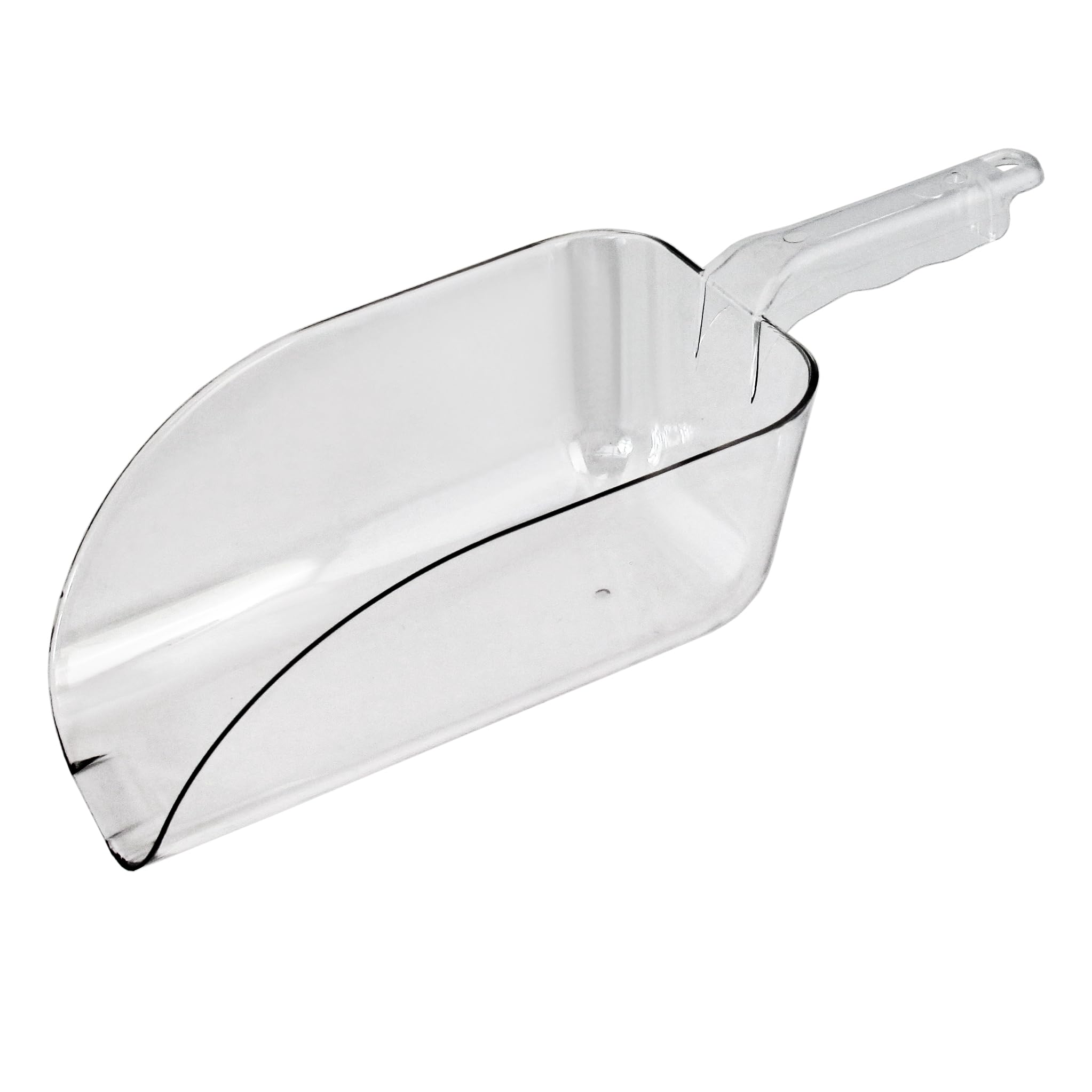 New Star Foodservice Commercial Grade Polycarbonate Plastic Utility Ice Scoop, Clear, 64 oz