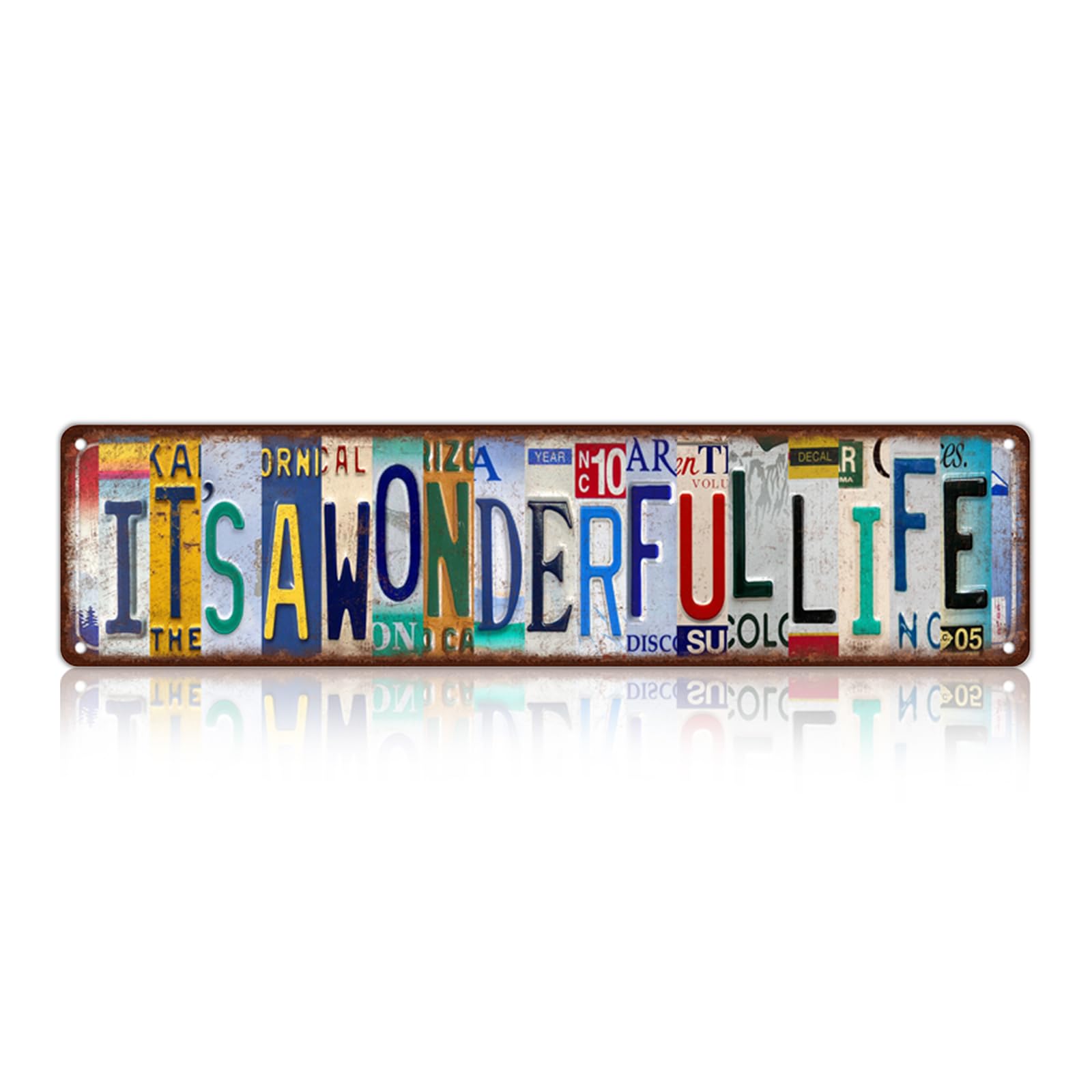 Vintage It s A Wonderful Life Wall Decor Street Signs Home Bar Coffee Metal Tin Signs 16 x 4 Inches