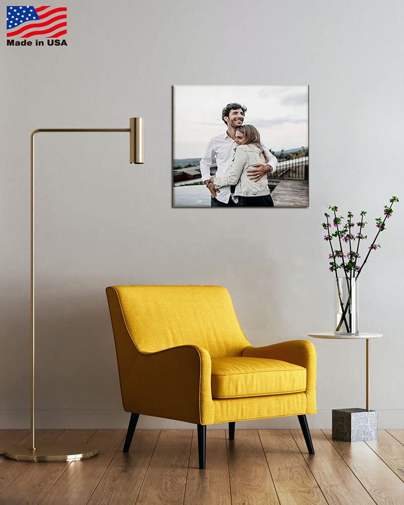 Signleader Canvas Prints With Your Sweet Memories Photos, Personalized Canvas Wall Art, Gallery Square Wall Print For Living Roo