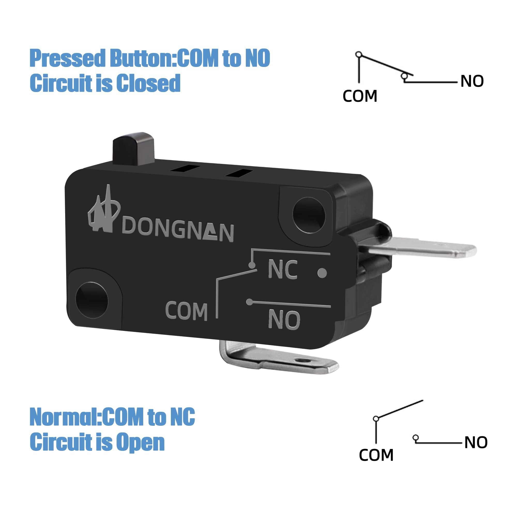 Bxizxd Kw3At-16 Microwave Oven Door Switch 16A 125/250 V Door Interloc, Compatible With Kw3A, Kw3A-16 (1 Pc Normally Open And 1