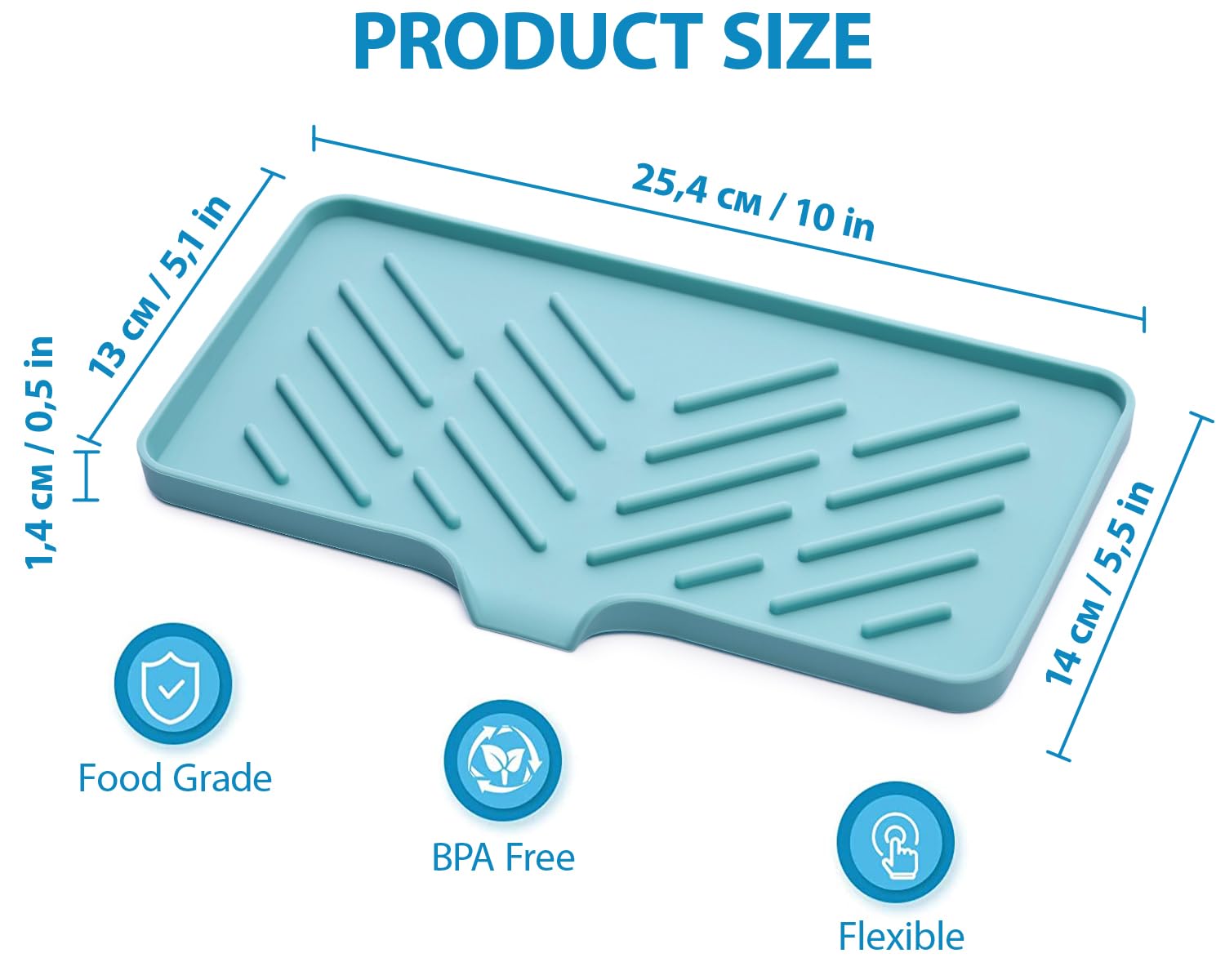 Ag Company 1 Pc Light Green Silicone Sink Tray For Dish Sponge Holder | Silicone Sponge Holder For Kitchen Sink | Soap Tray For