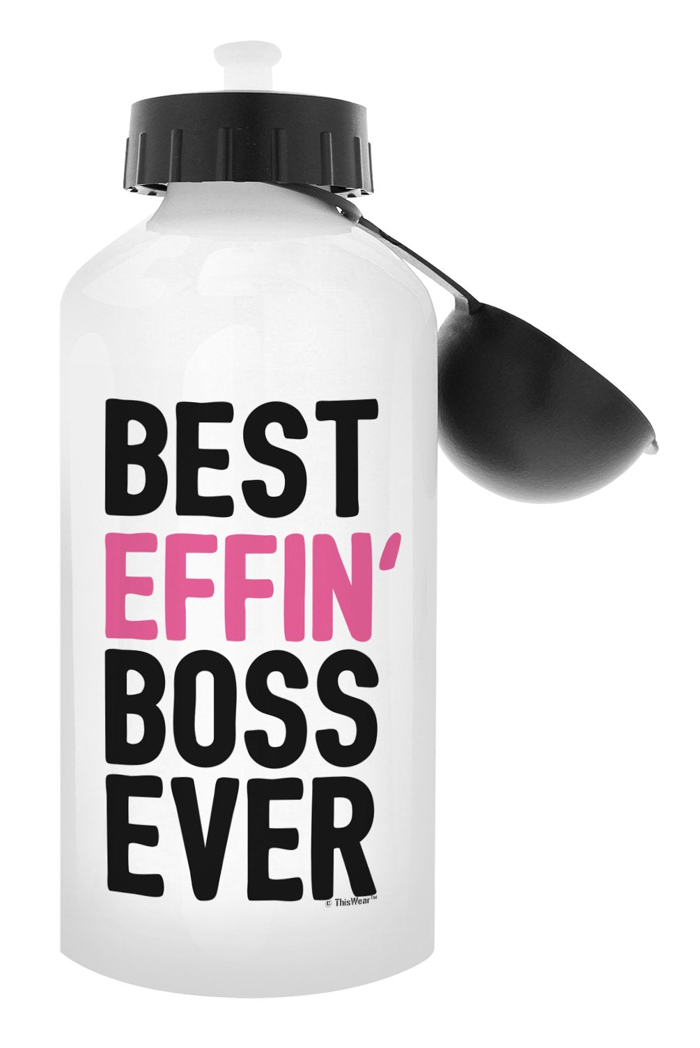 Boss Gifts For Women Best Effin' Boss Ever Boss Birthday Gifts For Women Gift Aluminum Water Bottle With Cap & Sport Top Pink