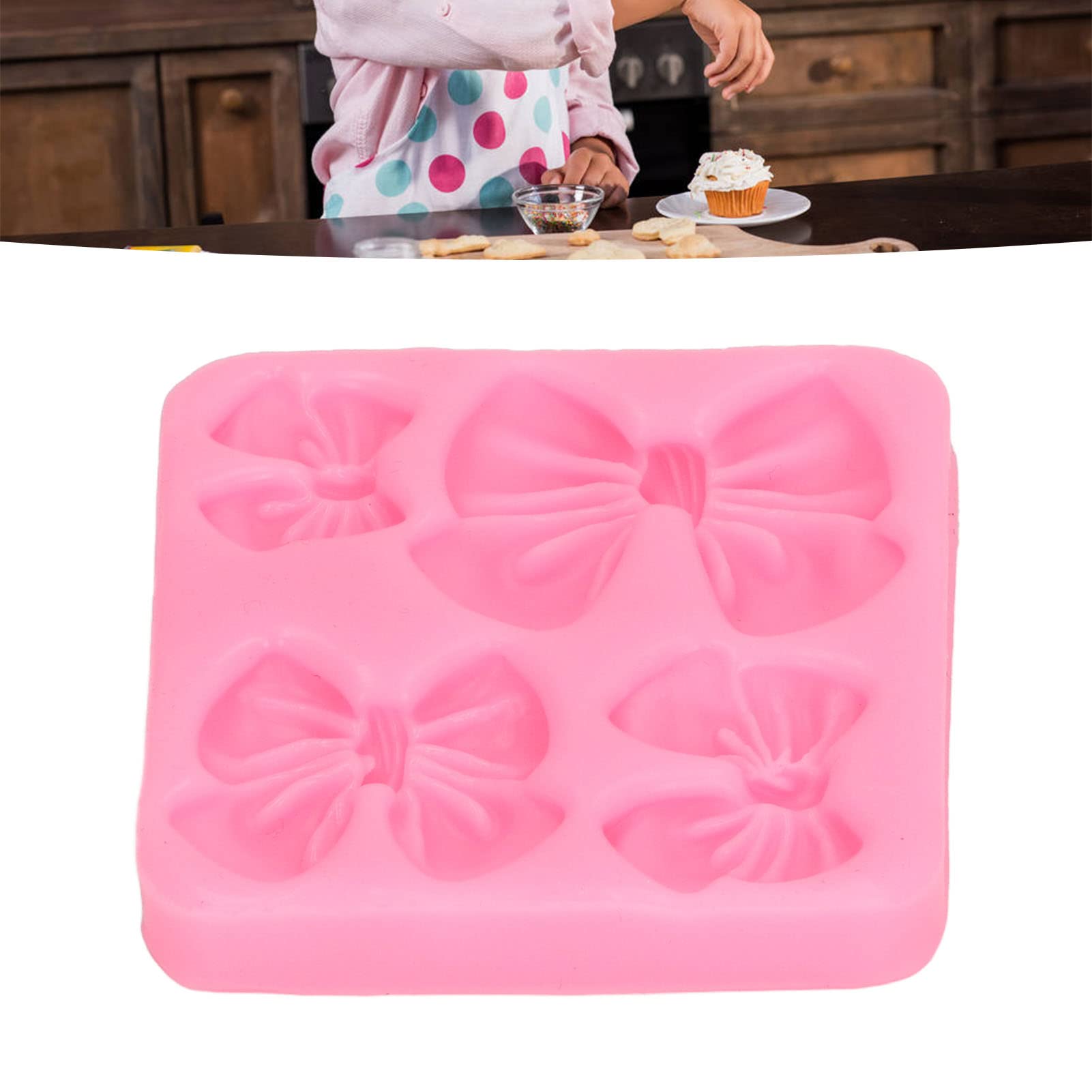 Bows Soap, 3D Silicone Mat Chocolate Cake Fondant Baking Making Clay Ice Diy Hard Gummy Cube Tray Set Decoration Handmade Craft