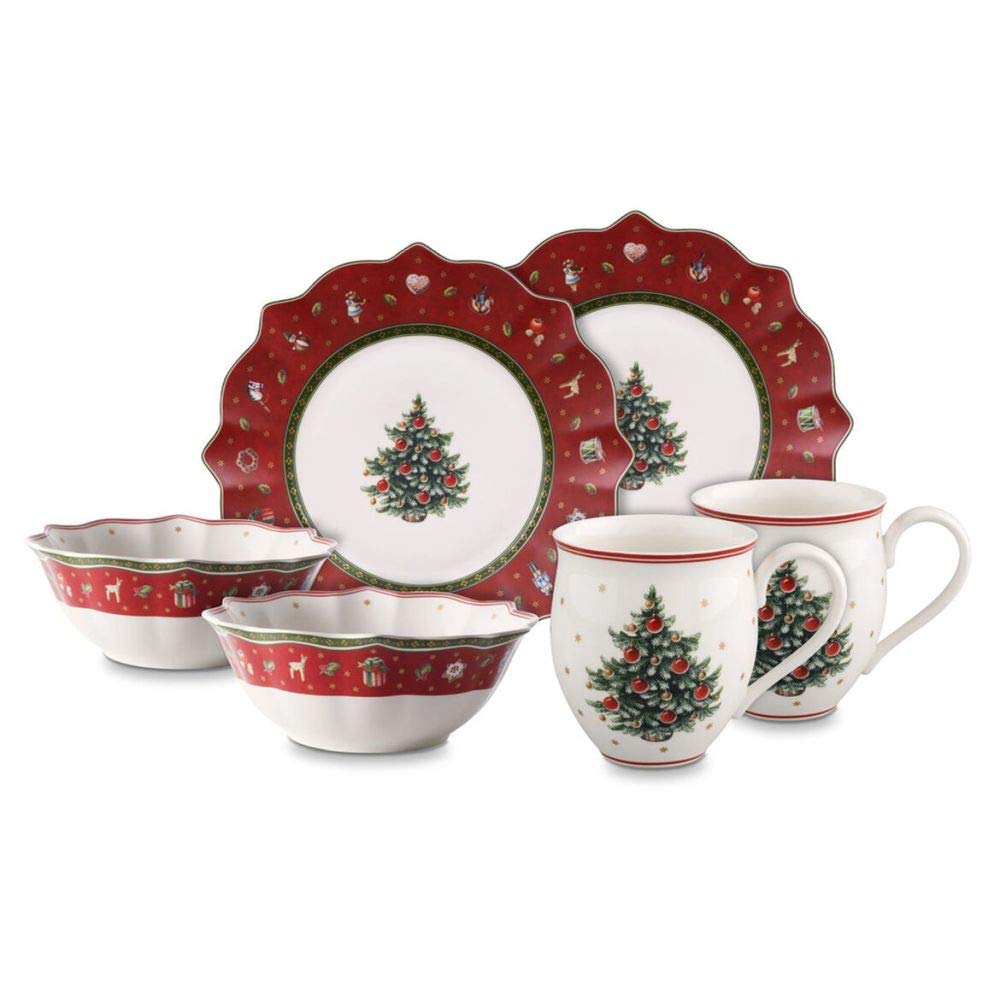 Villeroy & Boch 6-Piece Delight Breakfast Set For 2, Red