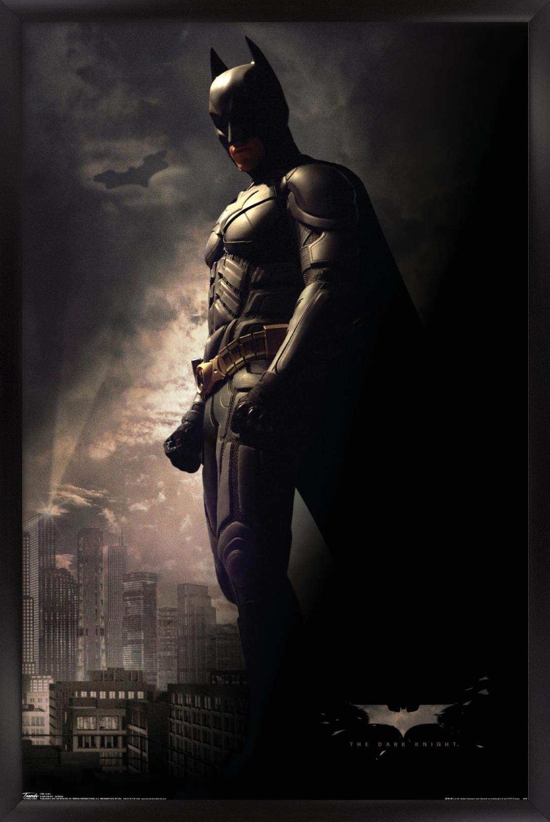 Trends International Dc Comics Movie - The Dark Knight - Batman In The Shadows Wall Poster, 22.375'' X 34'', Black Framed Versio