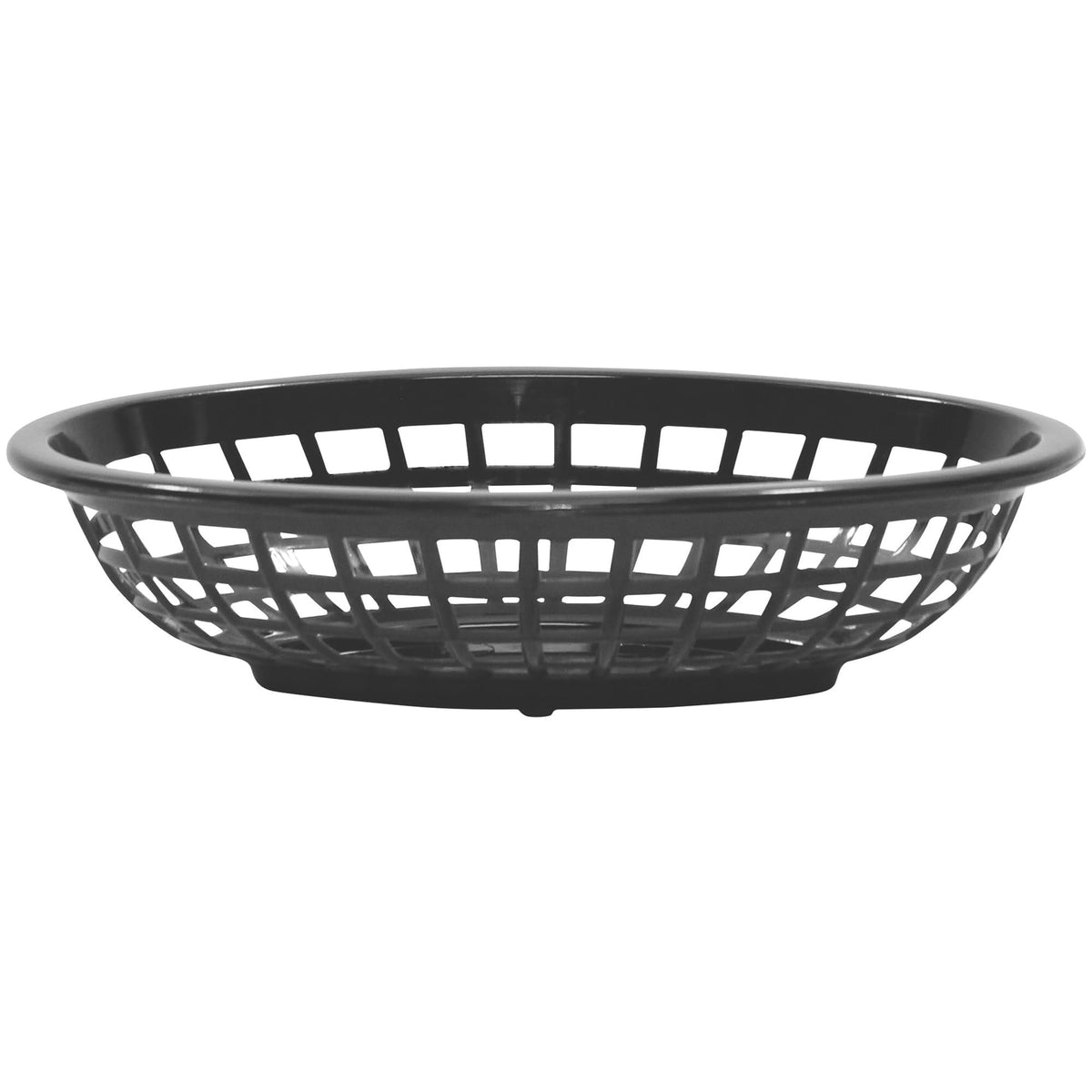 Tablecraft Black Polyethylene 7-3/4'' Oval Side Order Basket