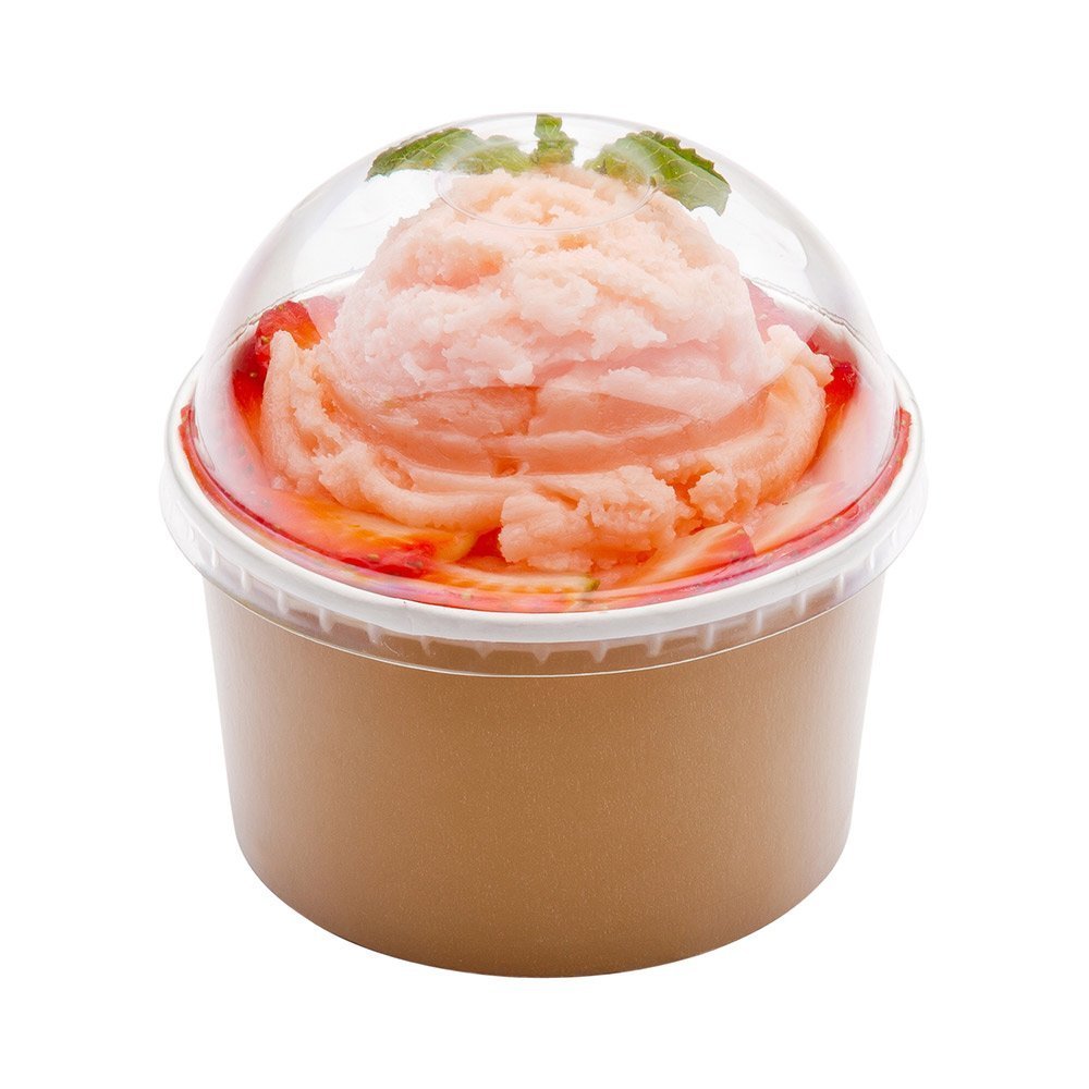 LIDS ONLY: Dome-Shaped Lids, 200 Transparent Plastic Lids For 8 Ounce Coppetta To Go Cups - Cups Sold Separately, Disposable, Cl