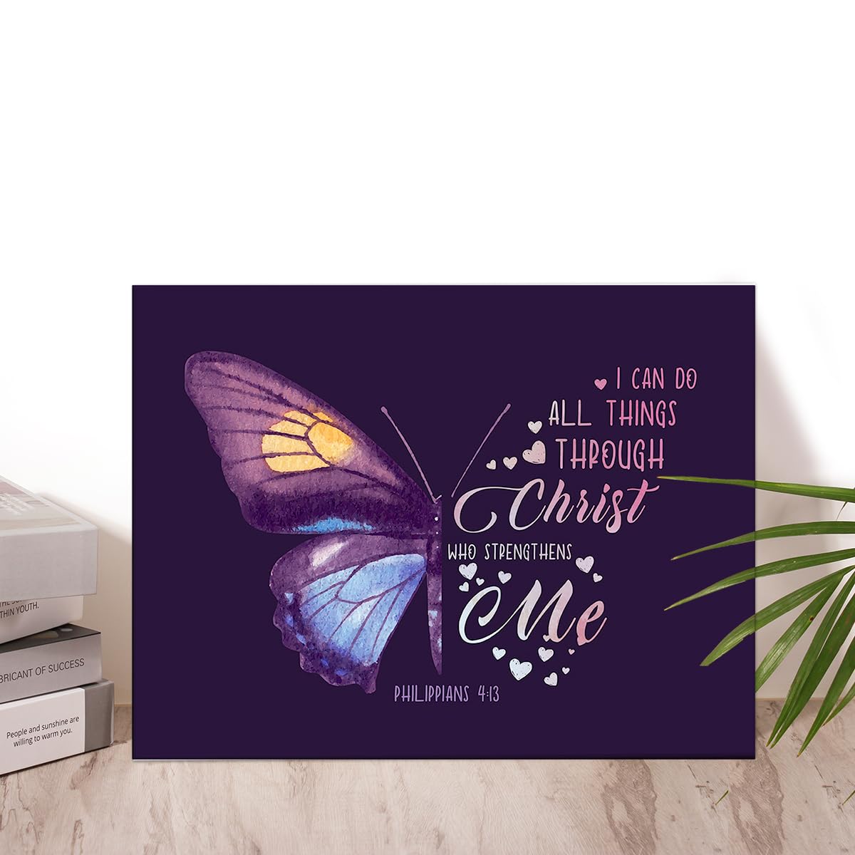 Inspirational Christian Wall Decor,I Can Do All Things Through Christ Who Strengthens Me Philippians 4:13 Bible Verses Canvas Po