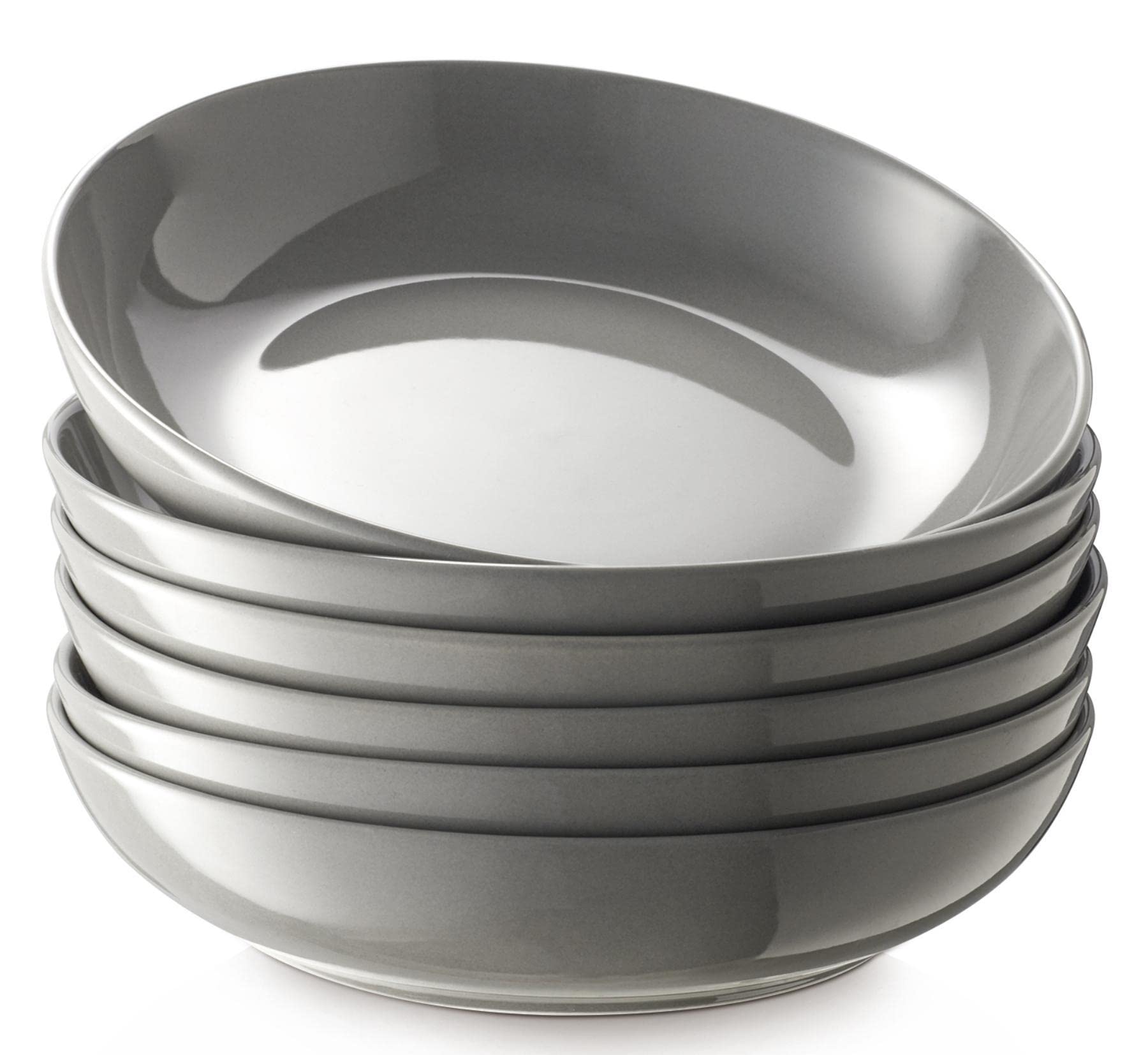Y Yhy 8.5 ' ' Pasta Bowls Set Of 6, 30Oz Large Salad Serving Bowls For Kitchen, Porcelain Wide Shallow Soup Bowl Plates For Dinn