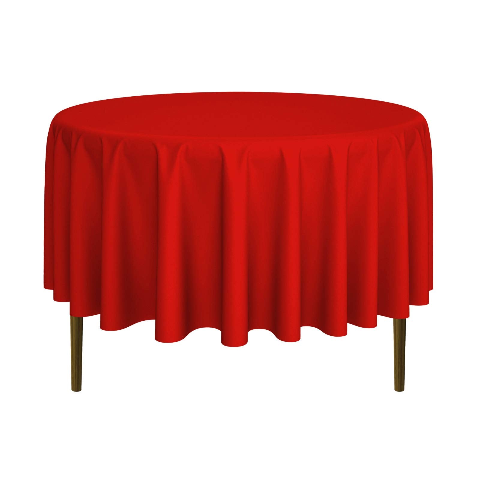 Lann'S Linens - 90 Round Premium Tablecloth For Wedding/Banquet/Restaurant - Polyester Fabric Table Cloth - Red