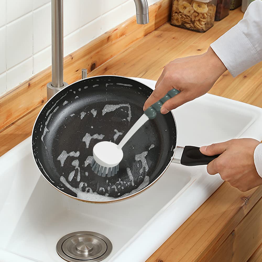 Cn1St 6 Pcs Cleaning Brush, Scrub Brush Set For Kitchen And Bathroom Household Use With Various Brushes For Cleaning Dishes, Til